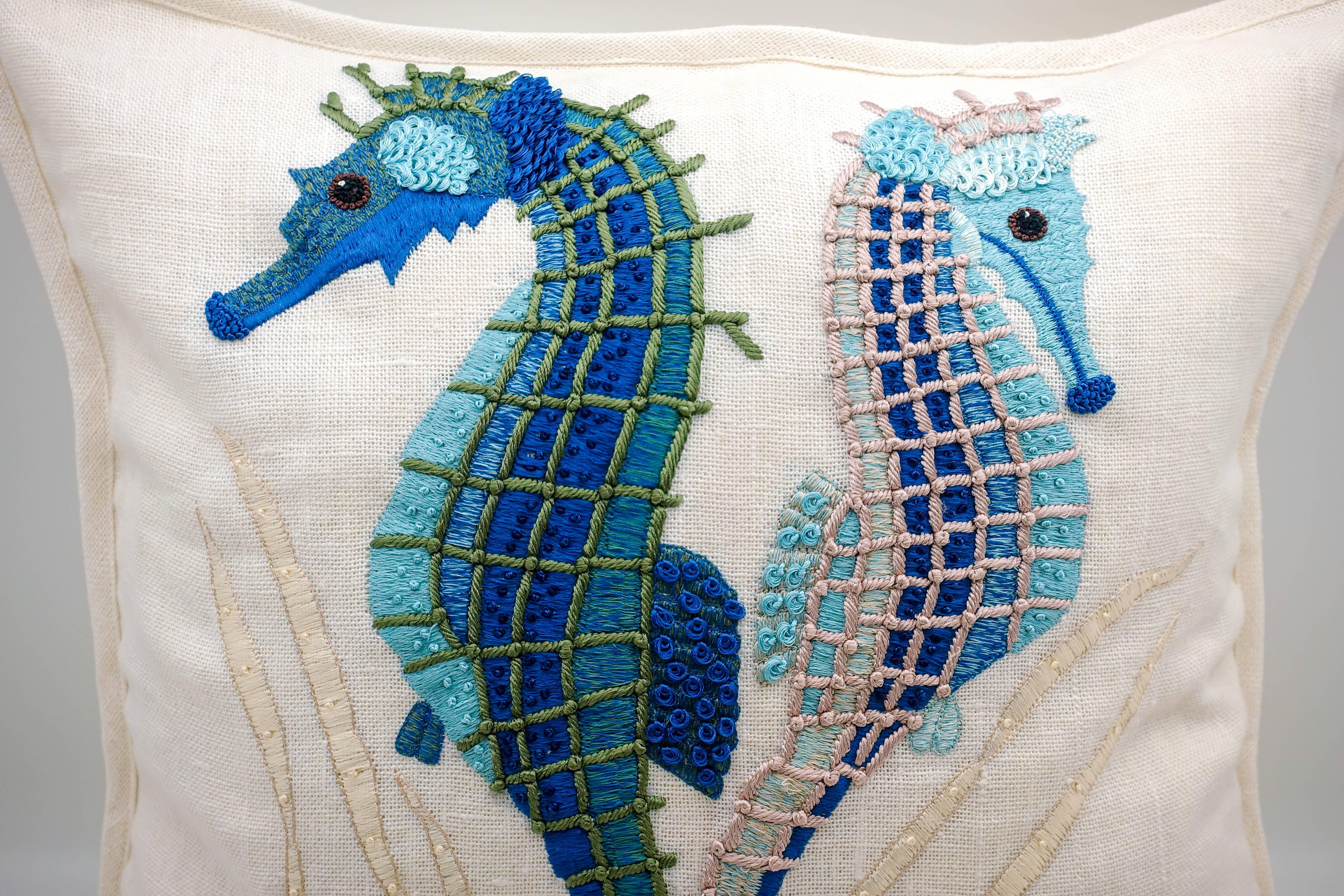 seahorse embroidery
