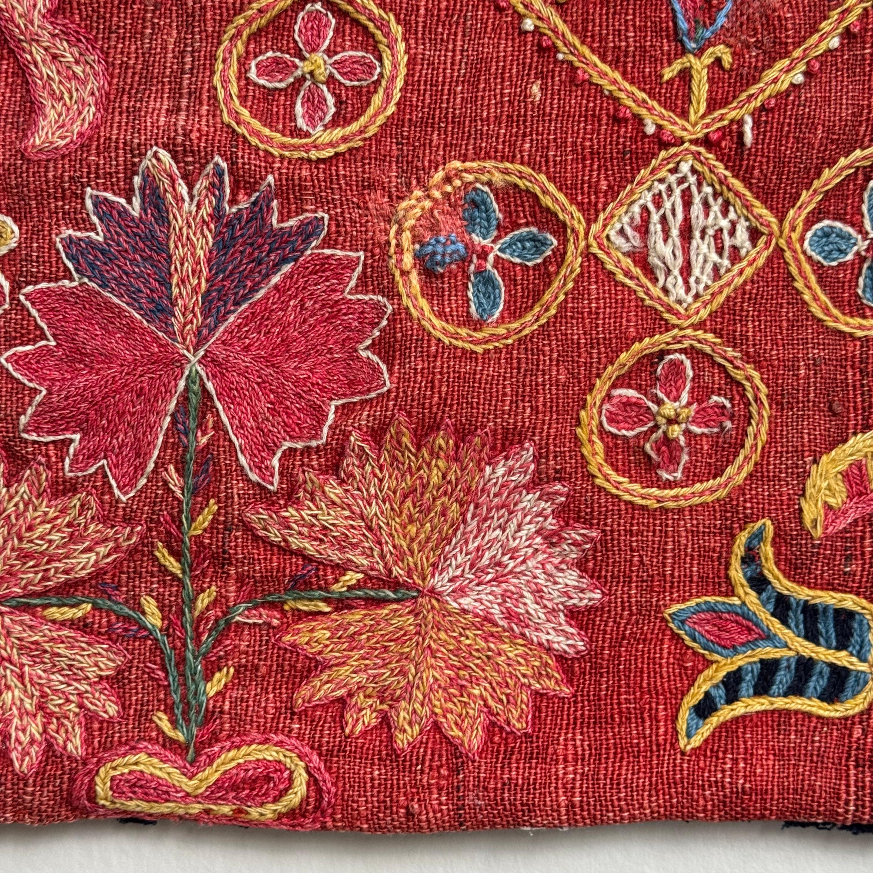 Embroidered Marriage Cushion/ Sweden, 1810 (19. Jahrhundert) im Angebot