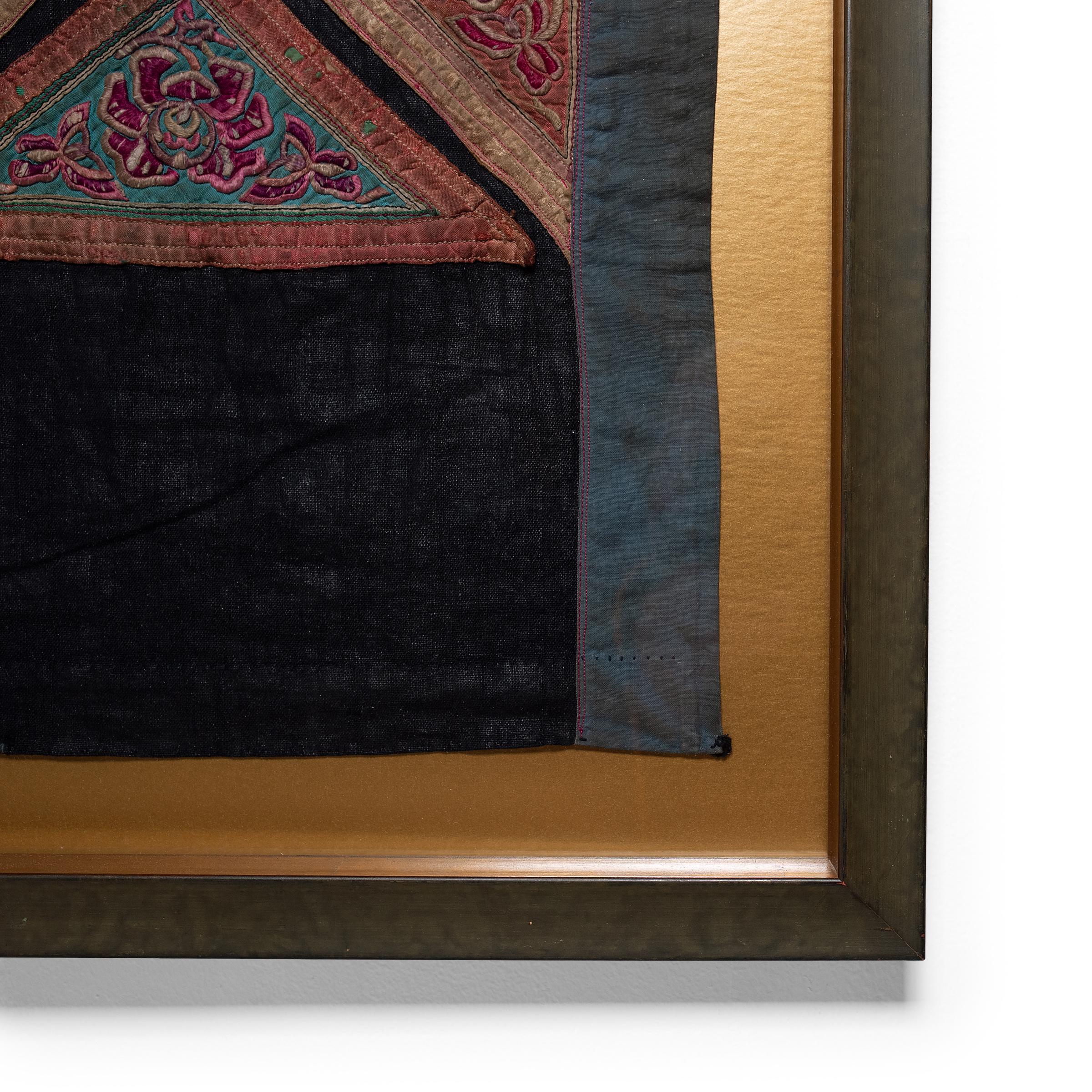 Folk Art Embroidered Miao Baby Carrier Textile, c. 1850