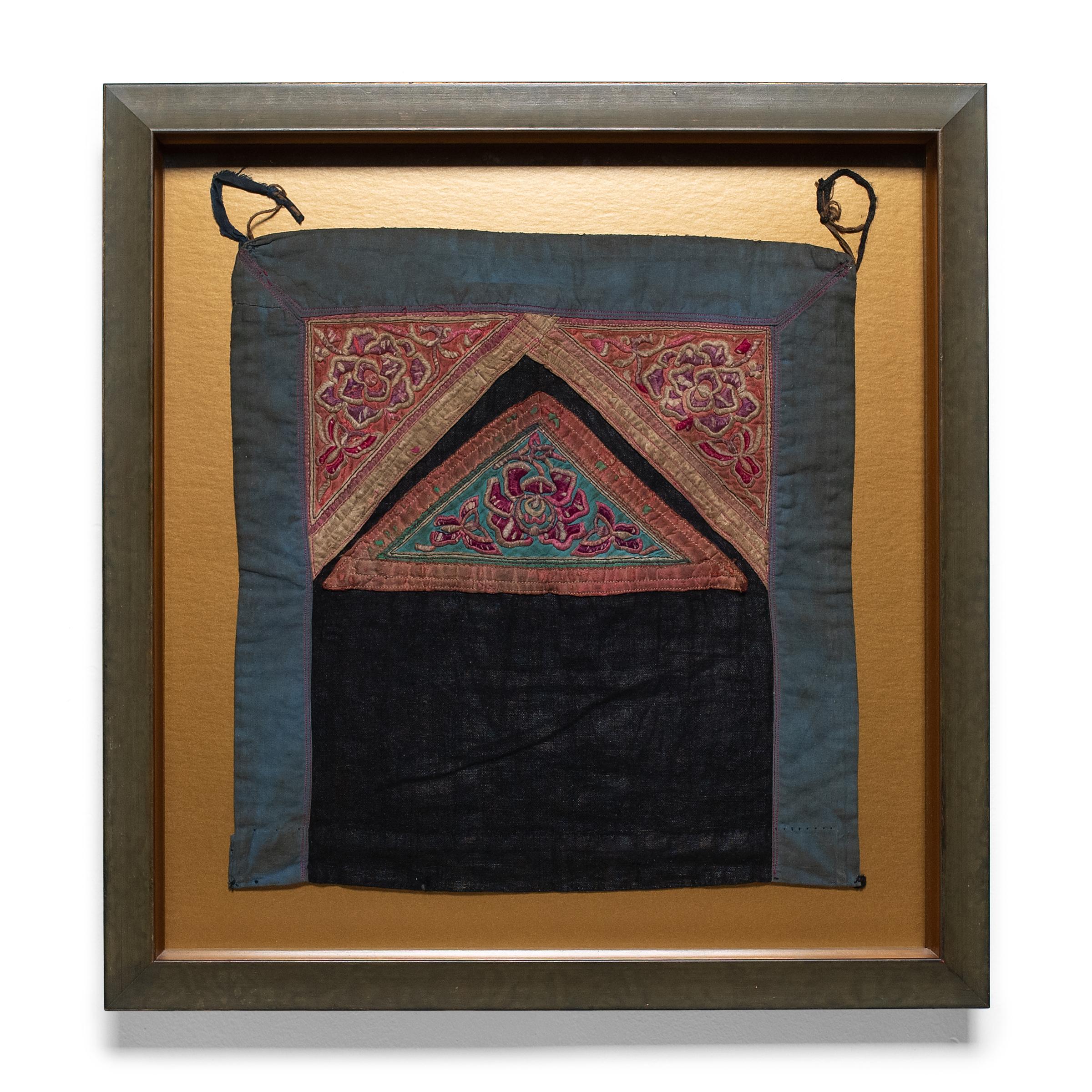 Chinese Embroidered Miao Baby Carrier Textile, c. 1850