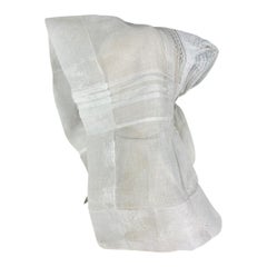Embroidered muslin cap known as Barbichet du Limousin - France Circa 1850-1880