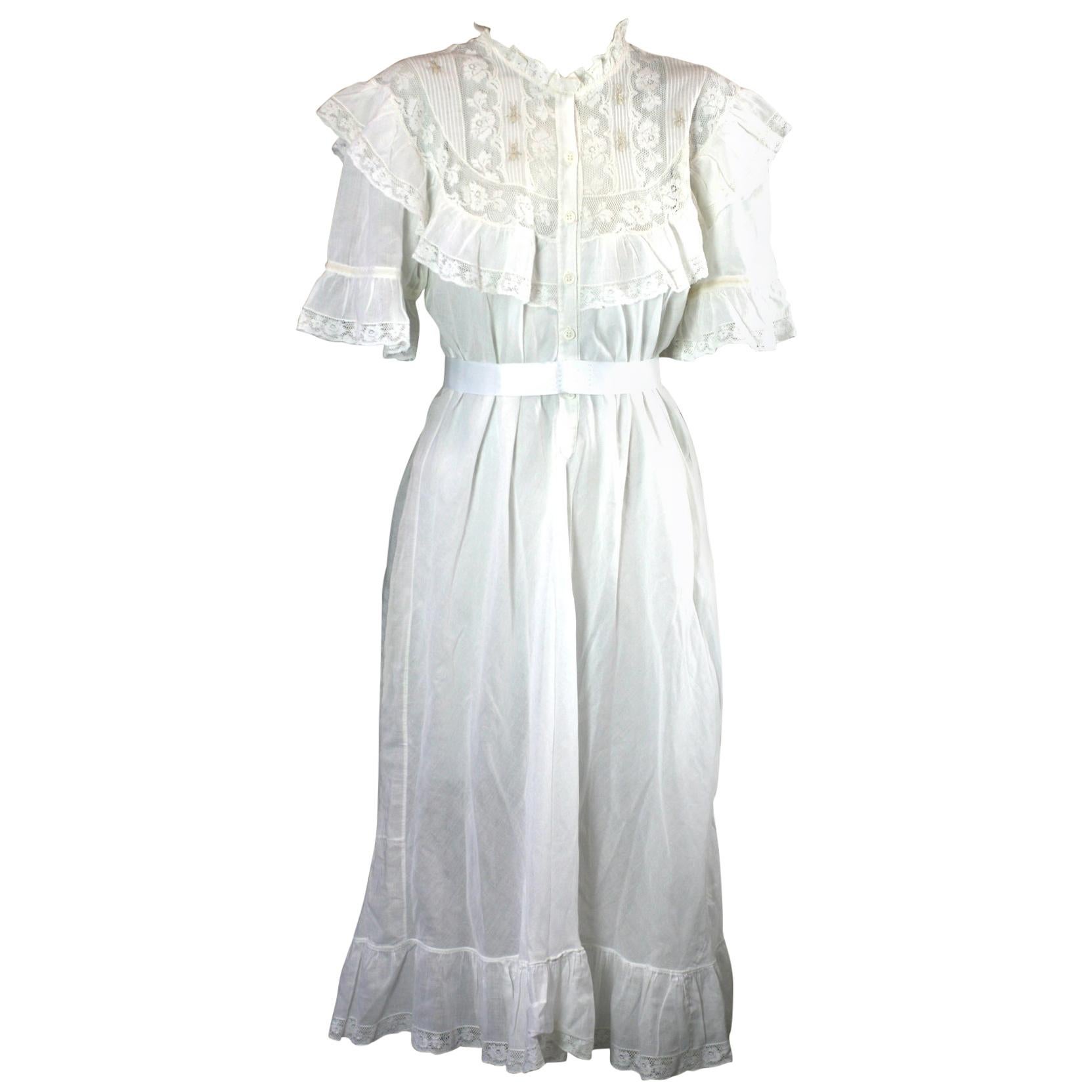 Edwardian French Night Gown, Upcycled Studio VL For Sale at 1stDibs ...