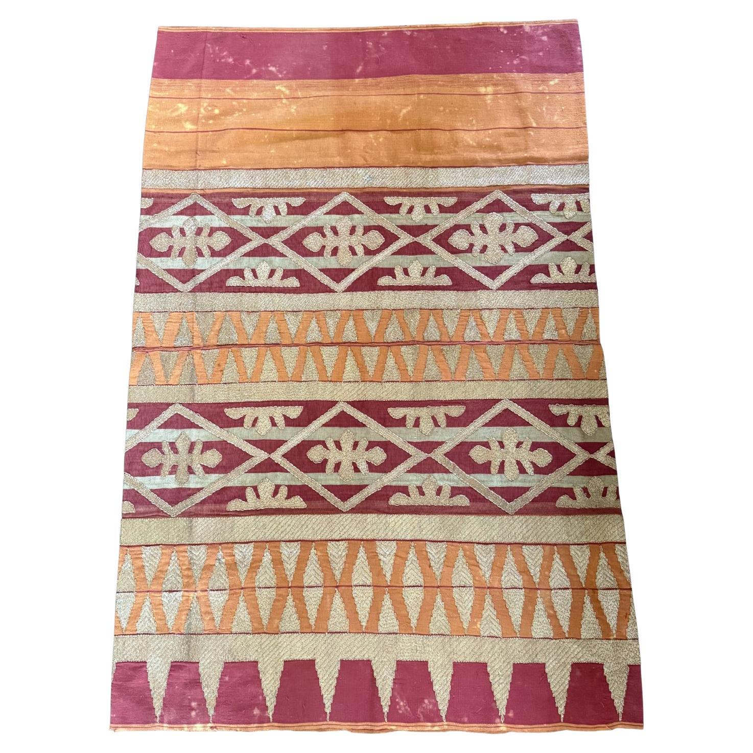 Embroidered Palembang Songket Sarong  South Sumatra, Indonesia Mid 20th Century