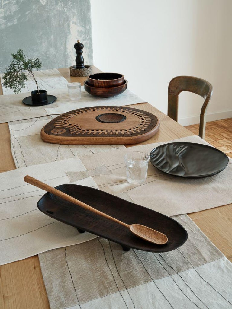 Embroidered Placemat, Handmade in France, Design Sarah Espeute, Limited