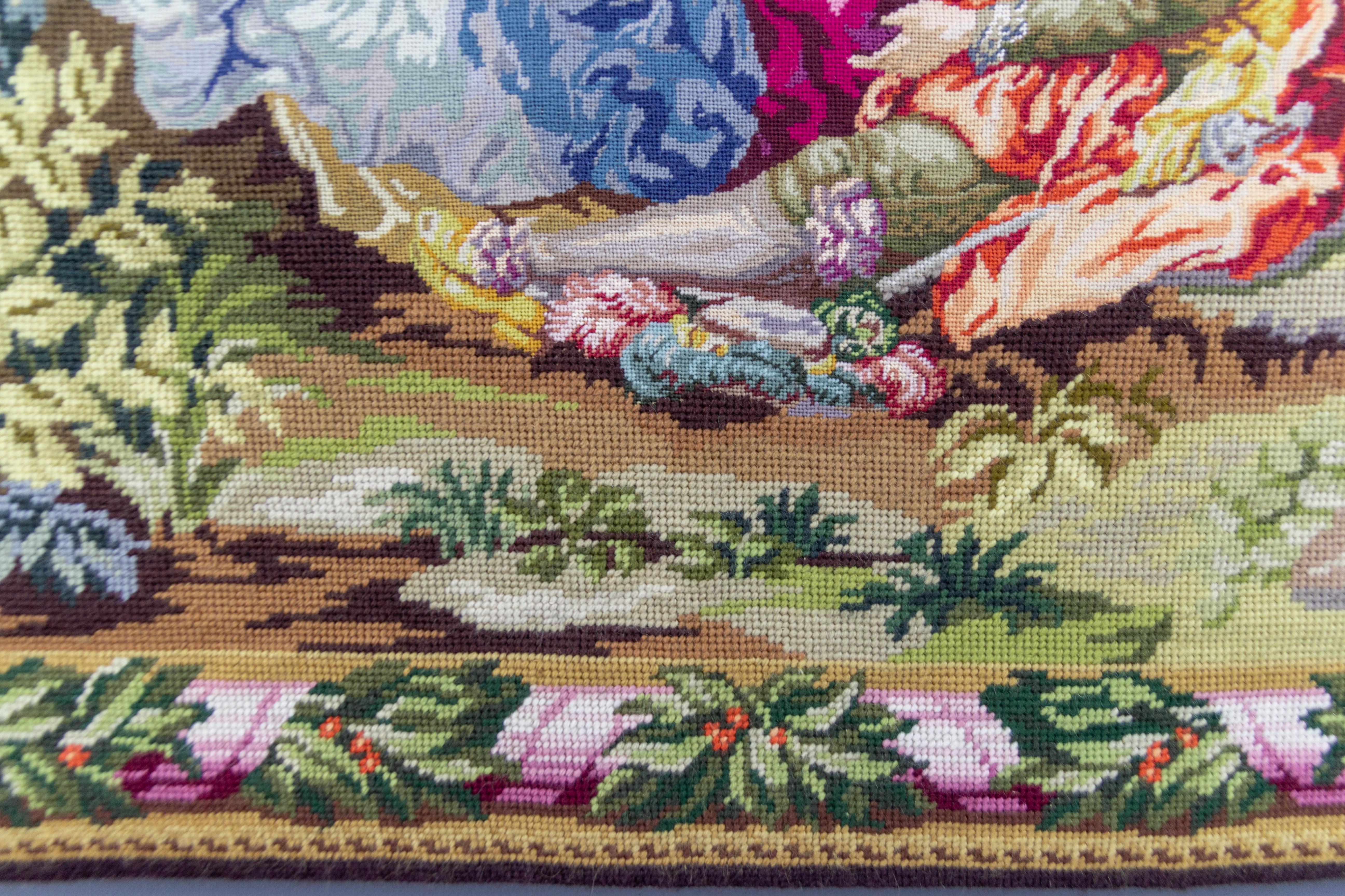 Embroidered Rococo Style Wall Hanging Tapestry 9