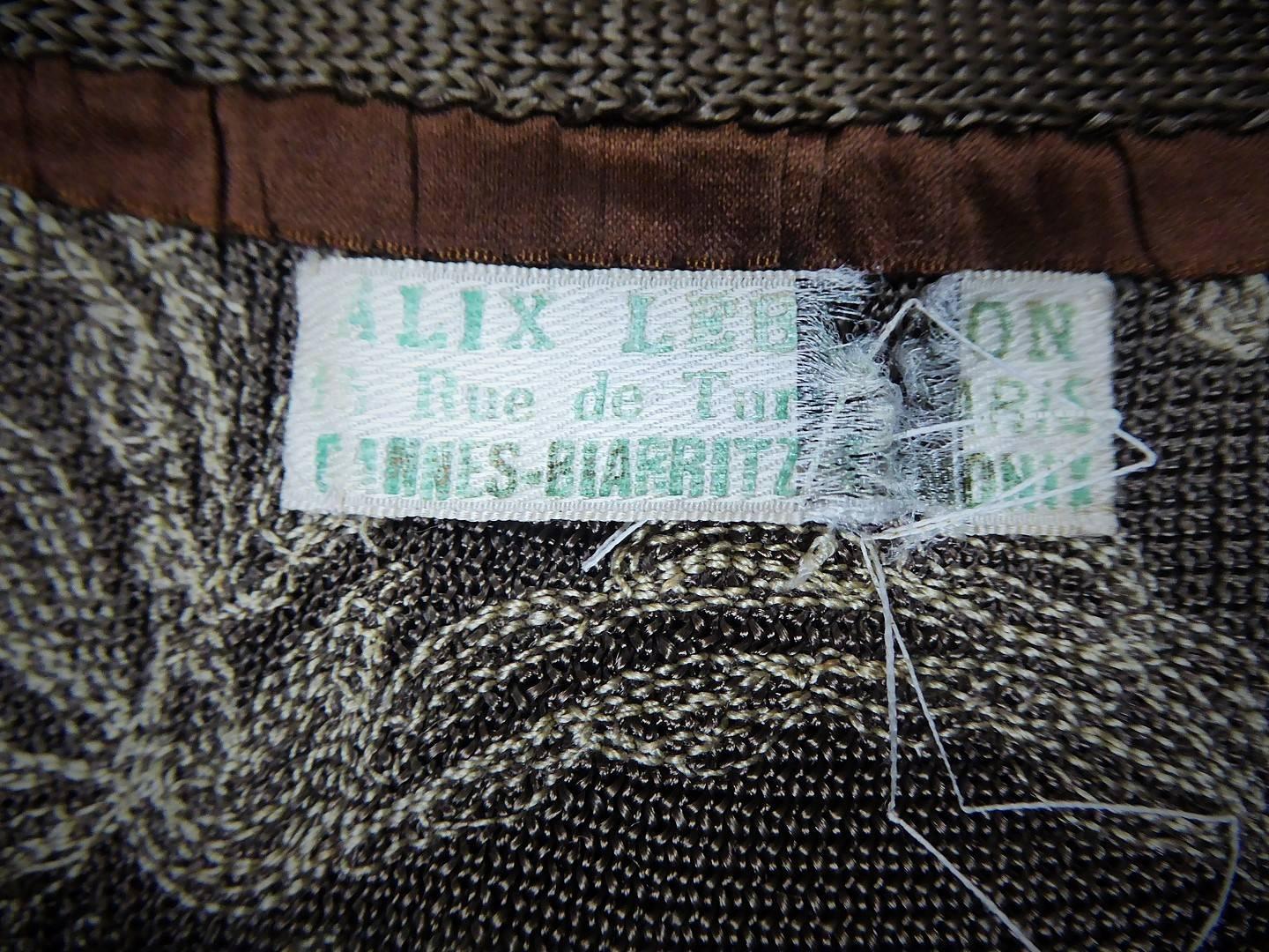 Alix Lebreton Paris Embroidered silk dress with chinoiserie, Circa 1930 4