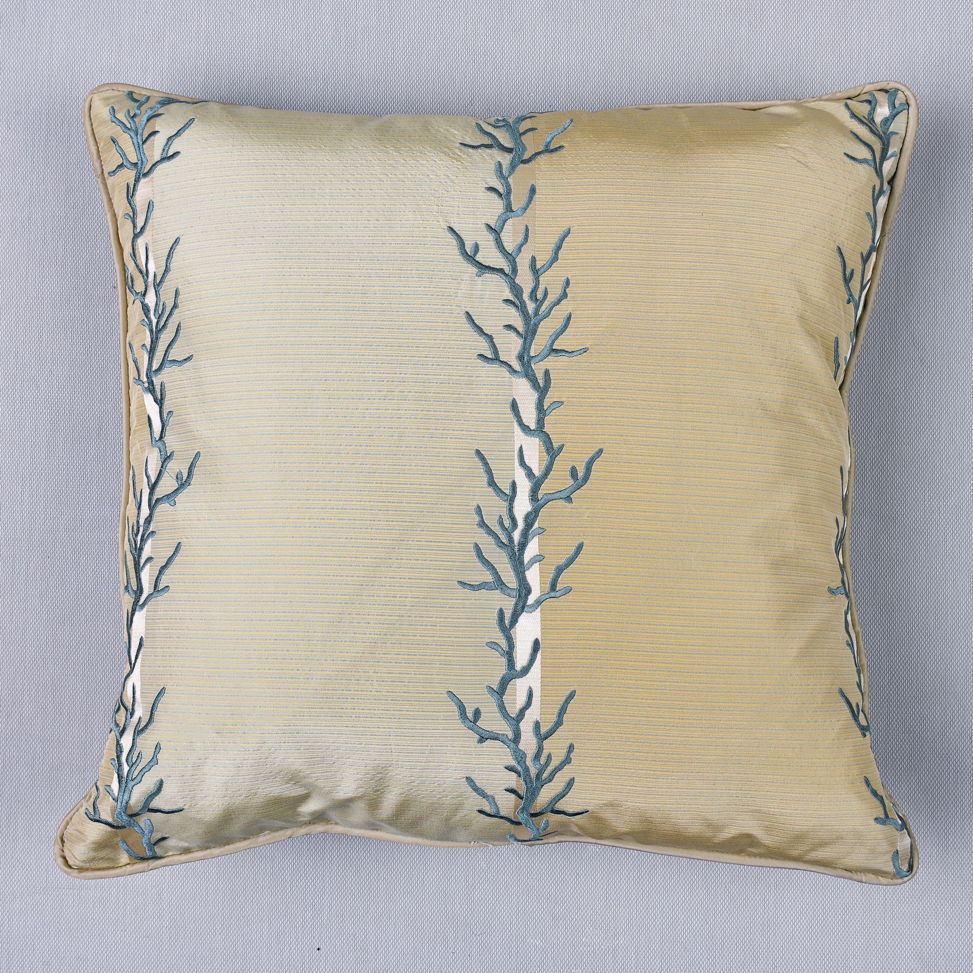 Embroidered Silk Pillow For Sale 1