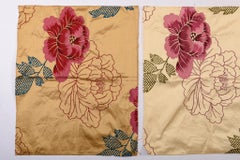 Embroidered Silk Squares for Cushions or Pillows