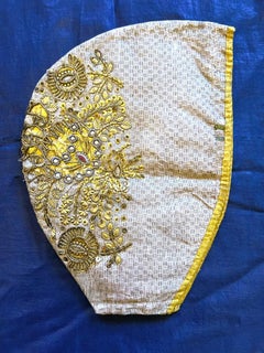 Embroidered silver cap bonnet - Alsace Late 18th century Early 19th century