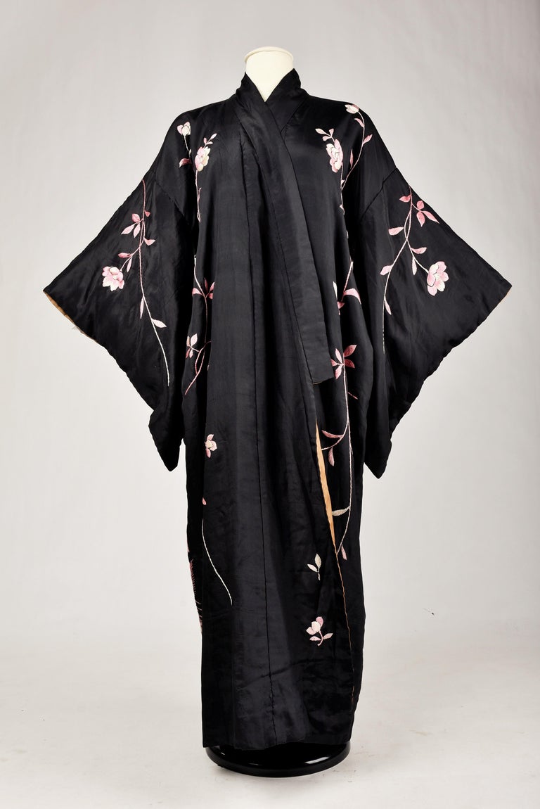 Embroidered Taffeta Evening Kimono - Japan for European fashion Circa ...