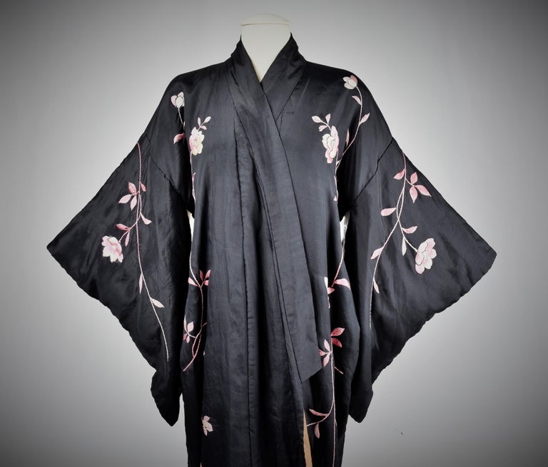 Embroidered Taffeta Evening Kimono - Japan for European fashion Circa ...