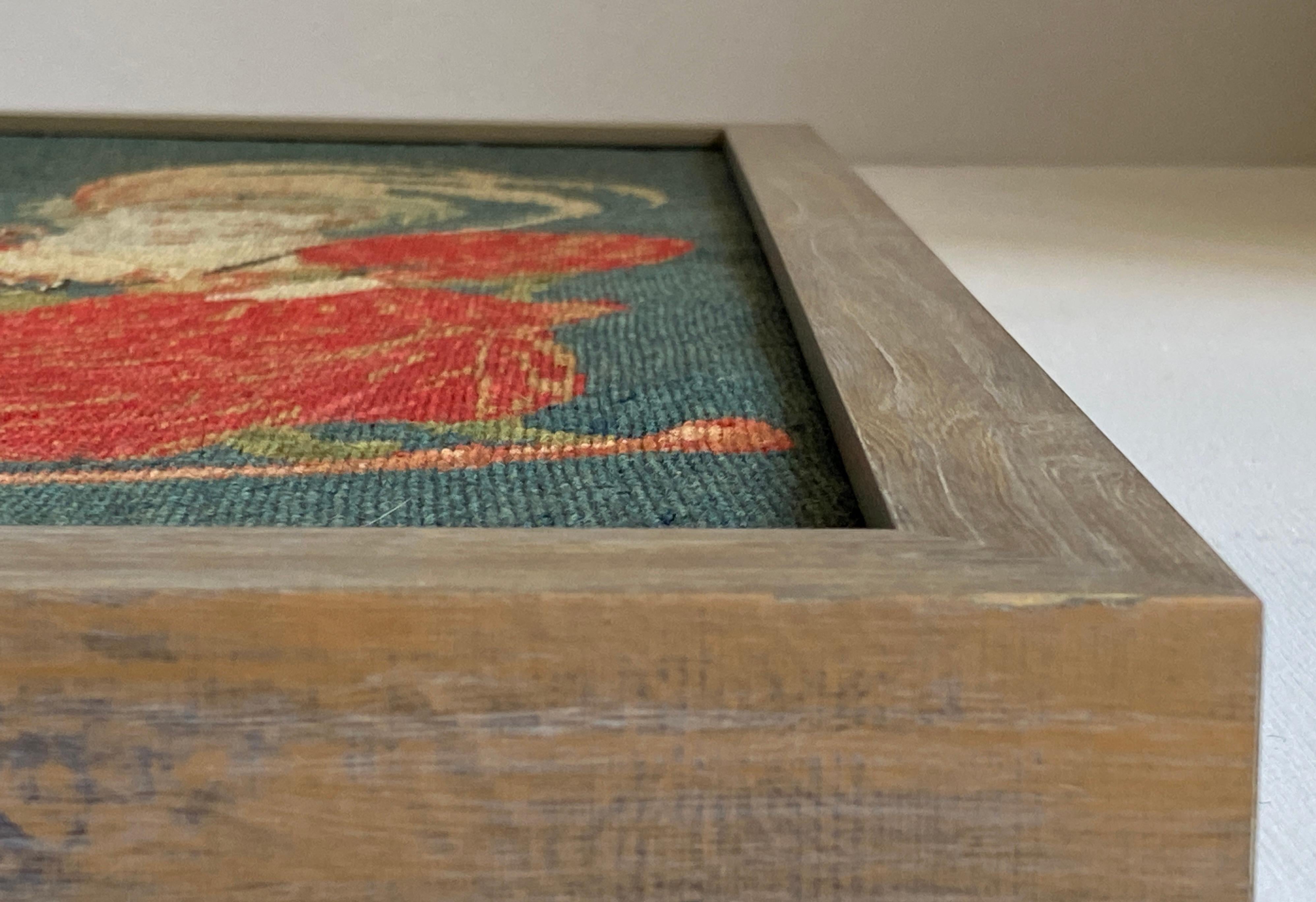 Gestickter Wandteppich Porträtwolle Rotkäppchen um 1890 (Spätes 19. Jahrhundert) im Angebot
