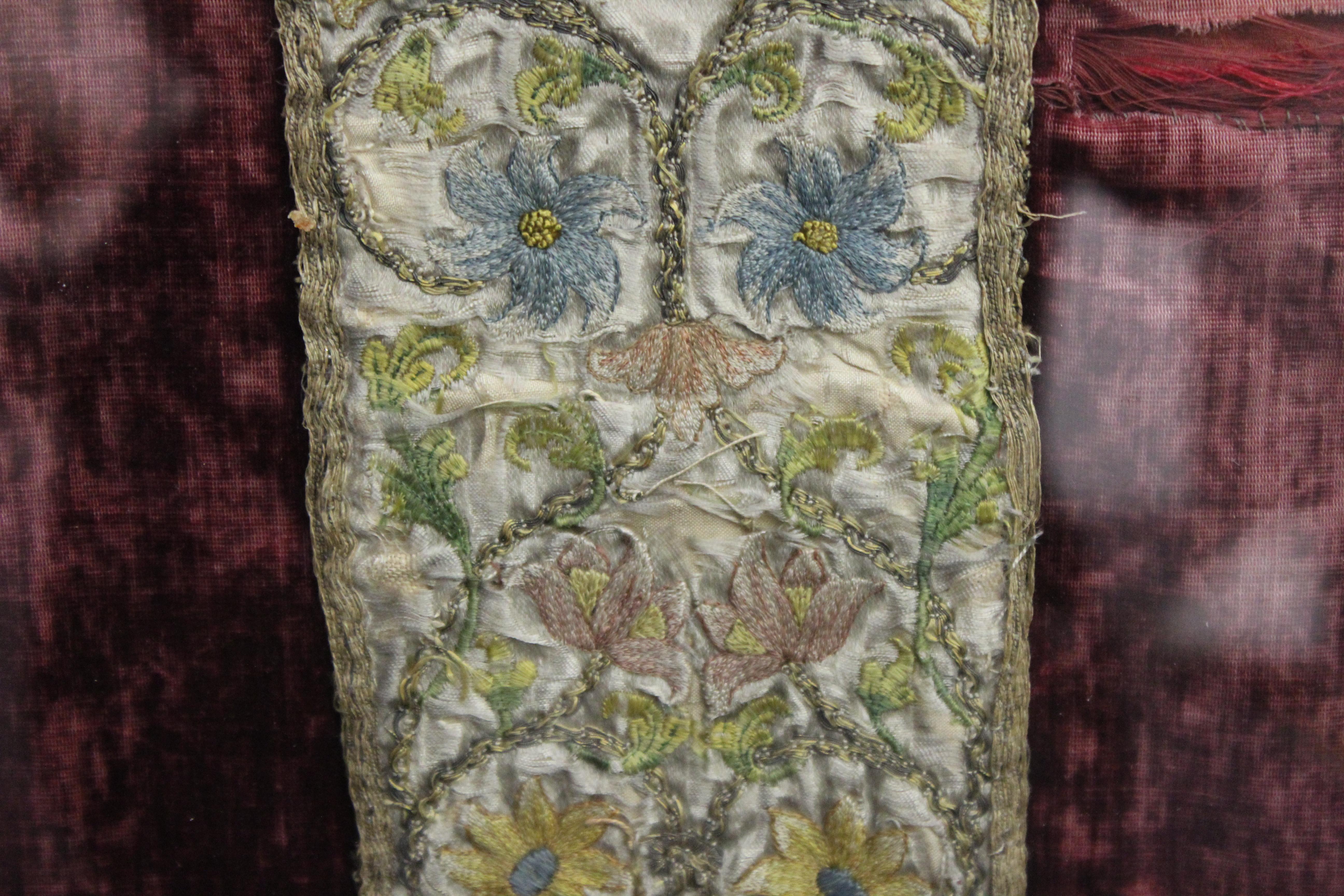 Embroidered Textile Chasuble Religious Vestment In Good Condition For Sale In New York, NY