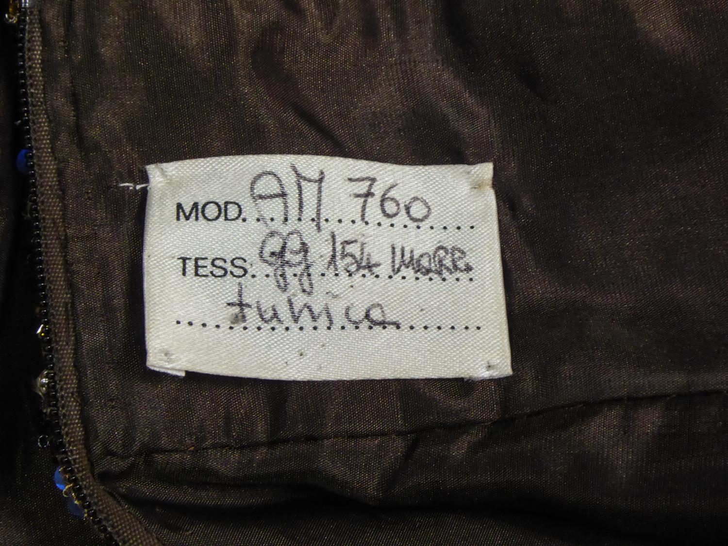 Tunique brodée du défilé Couture Run Way de Mila Schön ( attribuée à) fin 1980 en vente 10