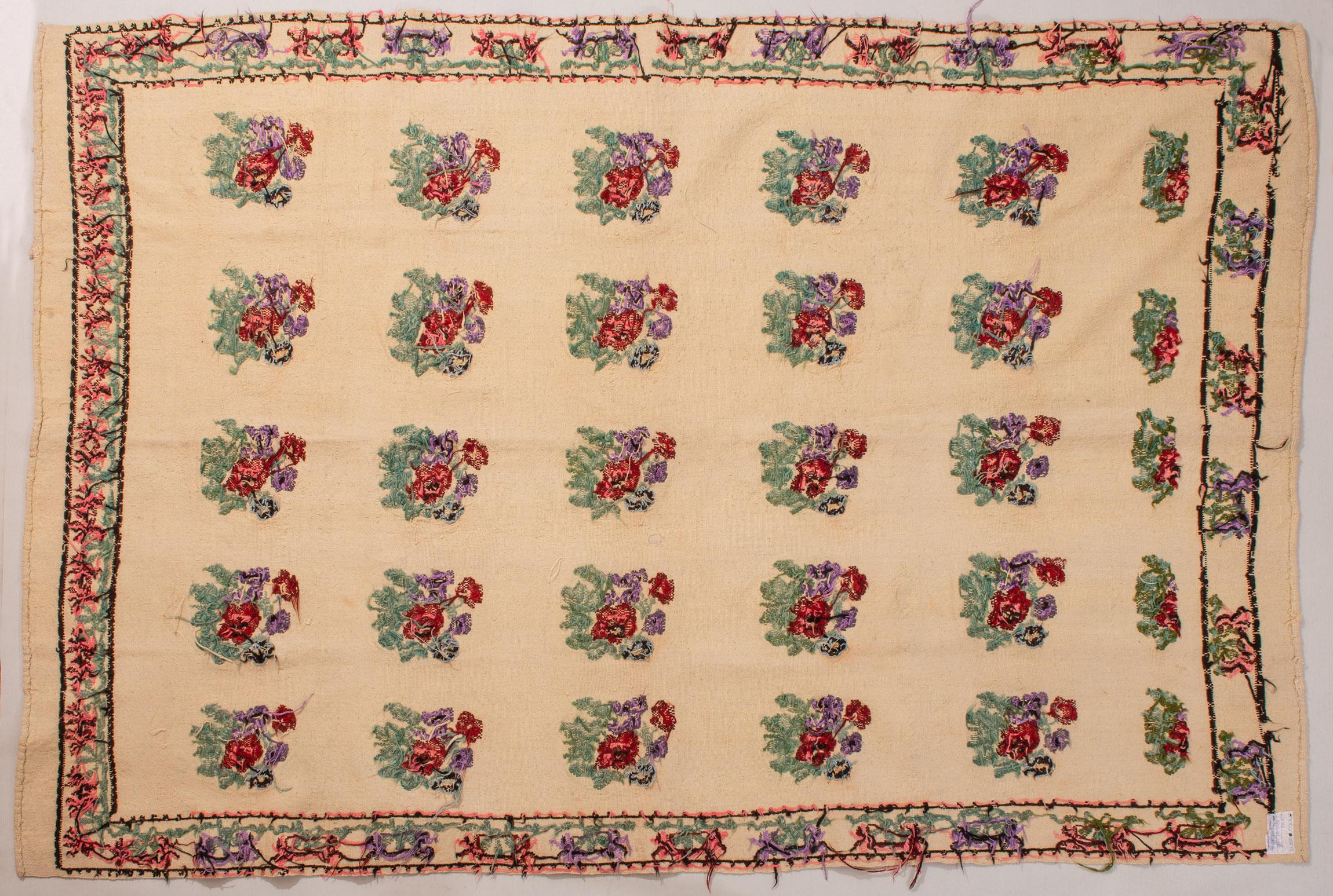 Other Embroidered Turkish Karapinar Carpet or Fabric For Sale
