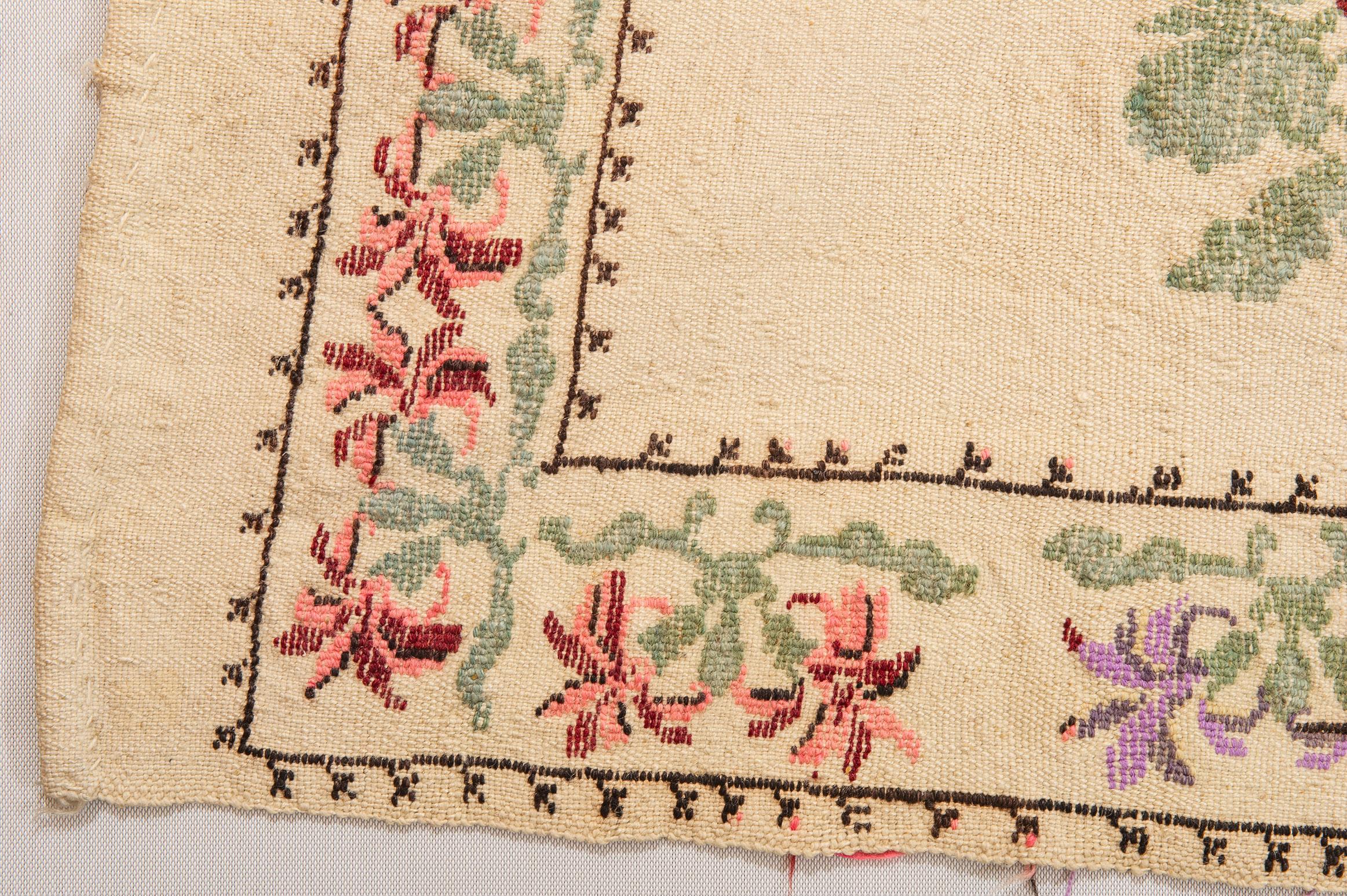 20th Century Embroidered Turkish Karapinar Carpet or Fabric For Sale