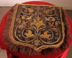Embroidered Velvet And Silk Fabric -italy-renaissance Period - 16 Century