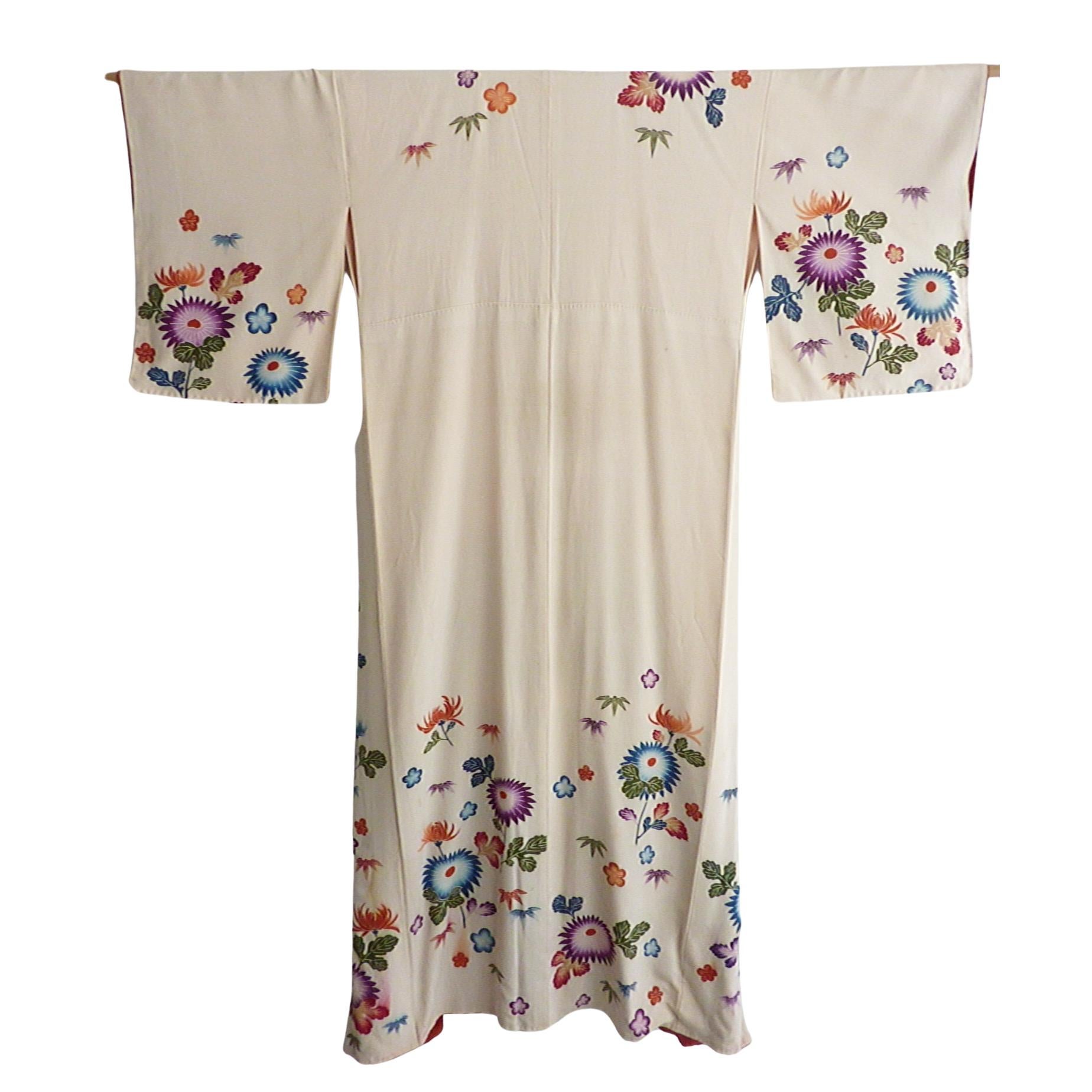 vintage silk embroidered kimono
