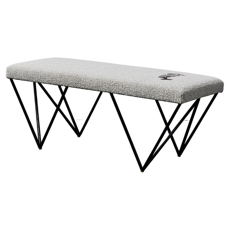 Embroidery Bench with Embroidery For Sale at 1stDibs