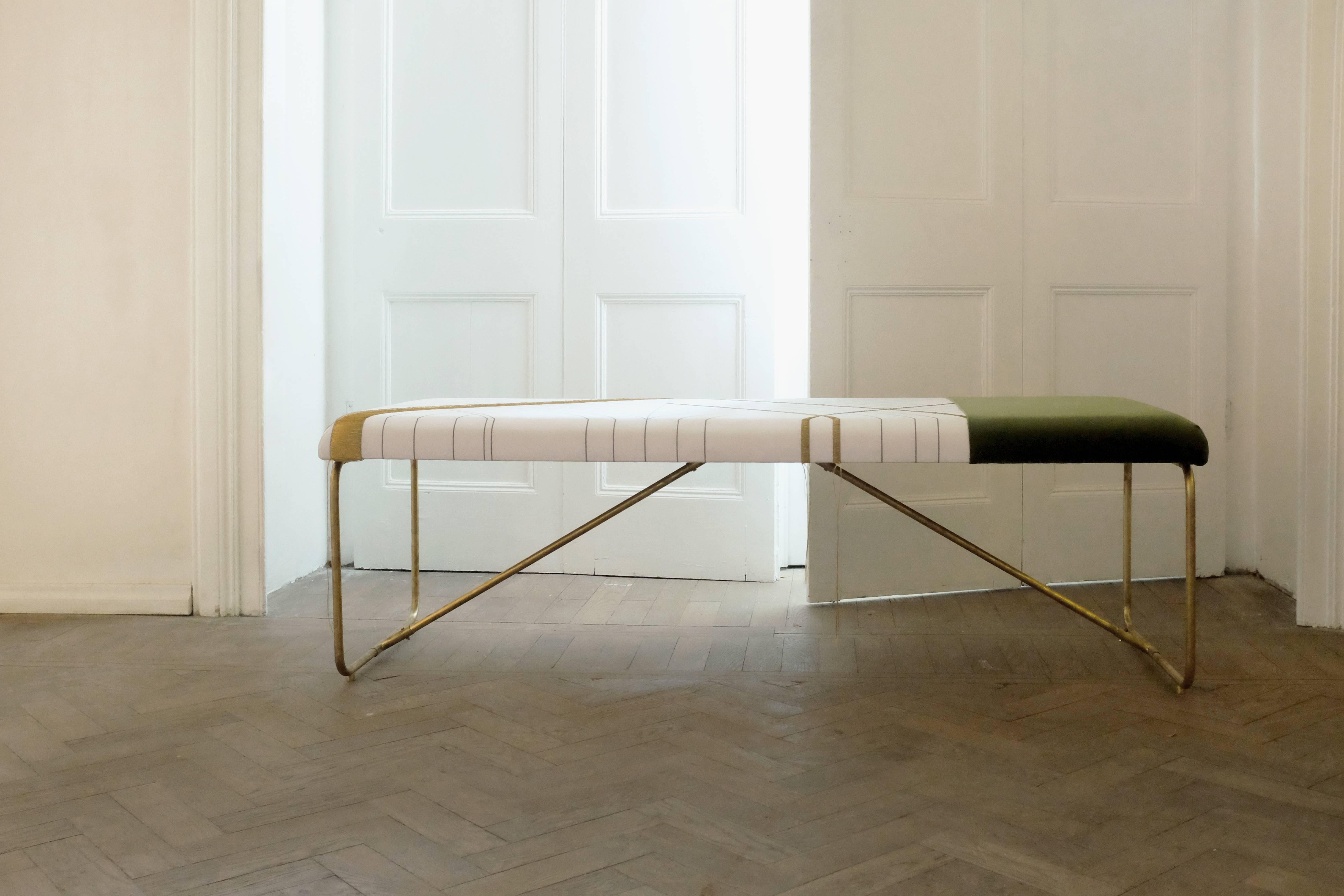 Embroidery Brass Bench, Rooms In New Condition In Geneve, CH