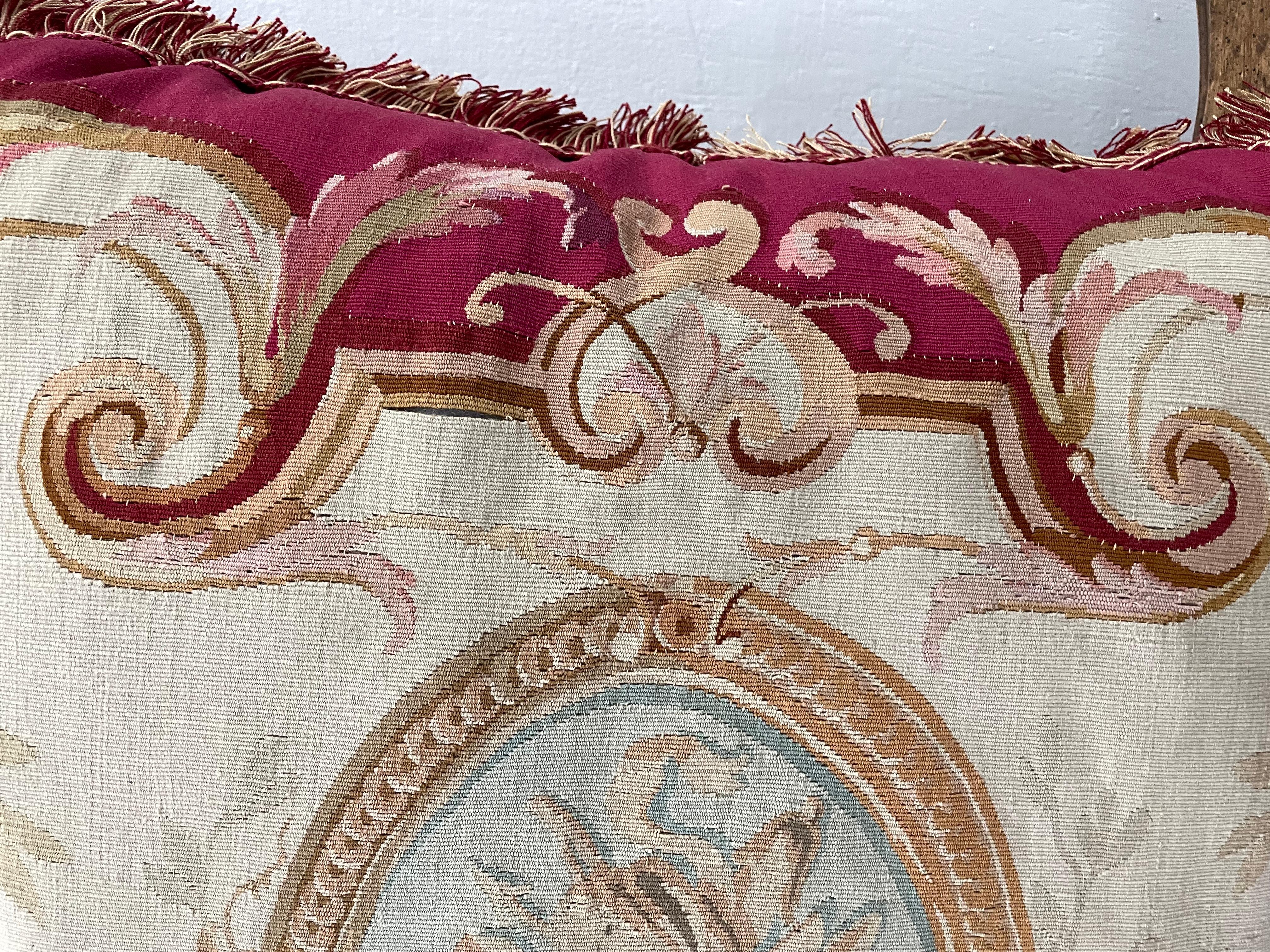 Embroidery Pillow In Good Condition For Sale In San Francisco, CA