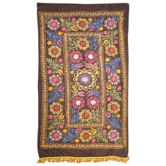 Embroidery Suzani with Floral Design and Beautiful Vivid Colors