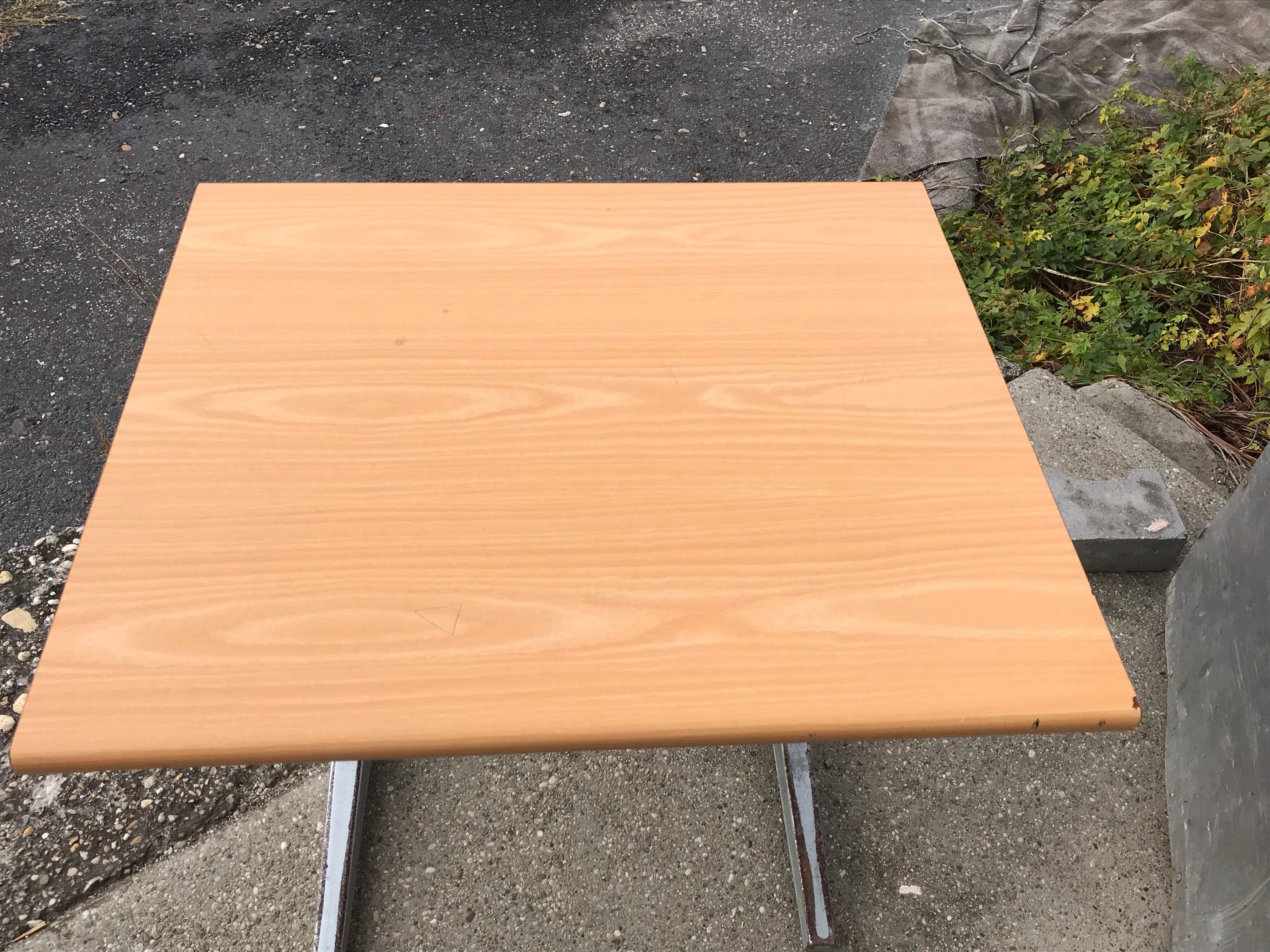 Steel Embru Original 1960s Swiss Made School Bench, Desk, Office Table For Sale
