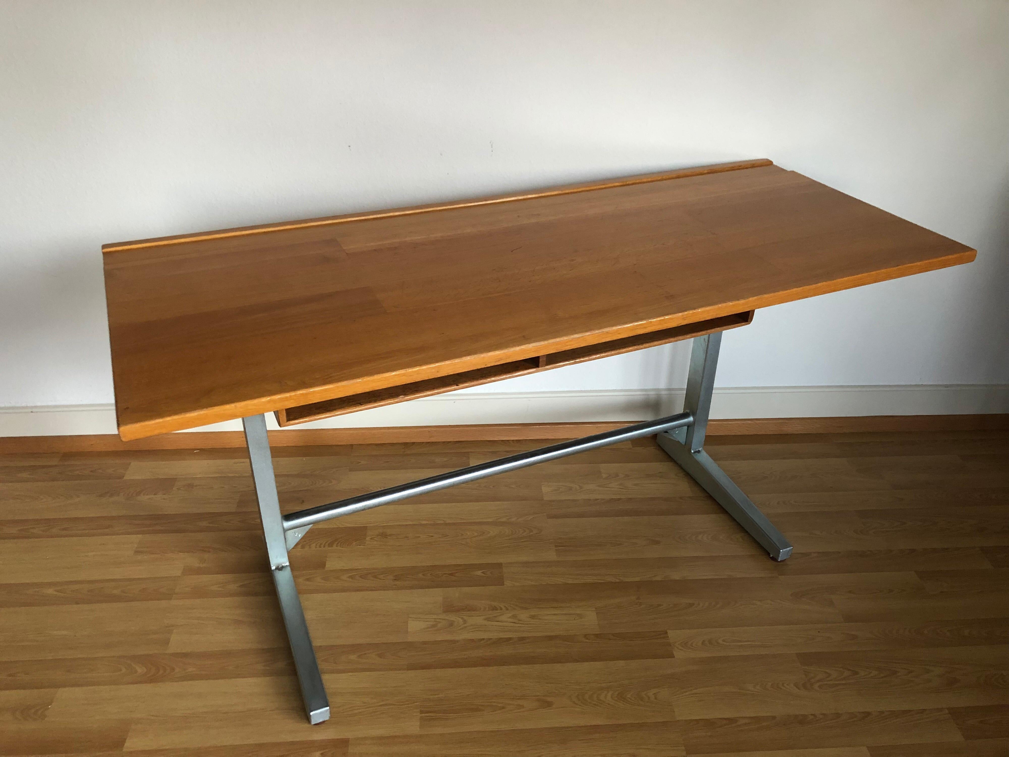 Embru Patent 1989 Swiss Made Authentic School Desk Industrial Office Table 9