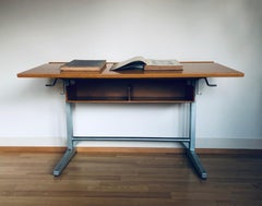 Embru Patent 1989 Swiss Made Authentic School Desk Industrial Office Table