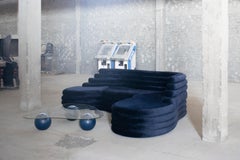 EMBRYO Blue Velvet Sofa/ Couch