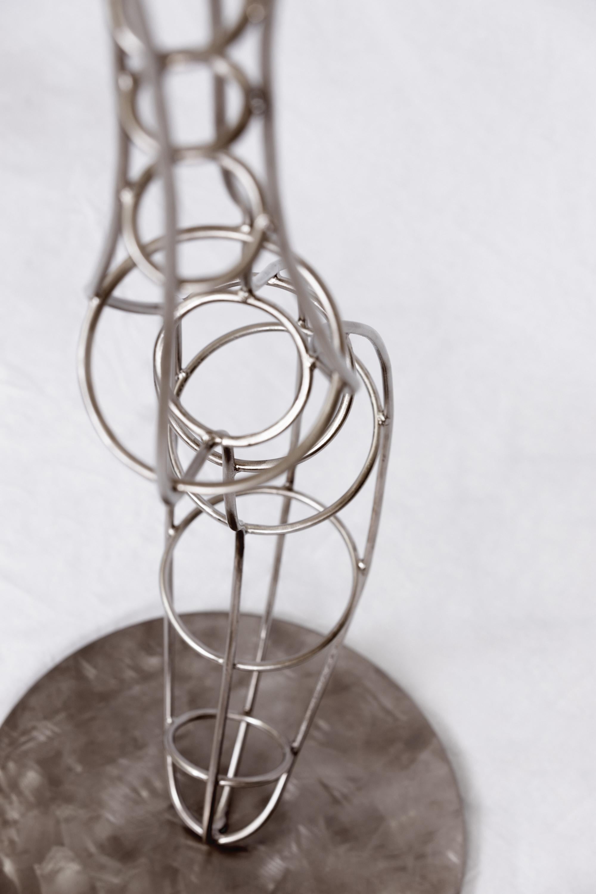 Metal Embryo Outdoor Sculpture by Alice Crepaldi For Sale