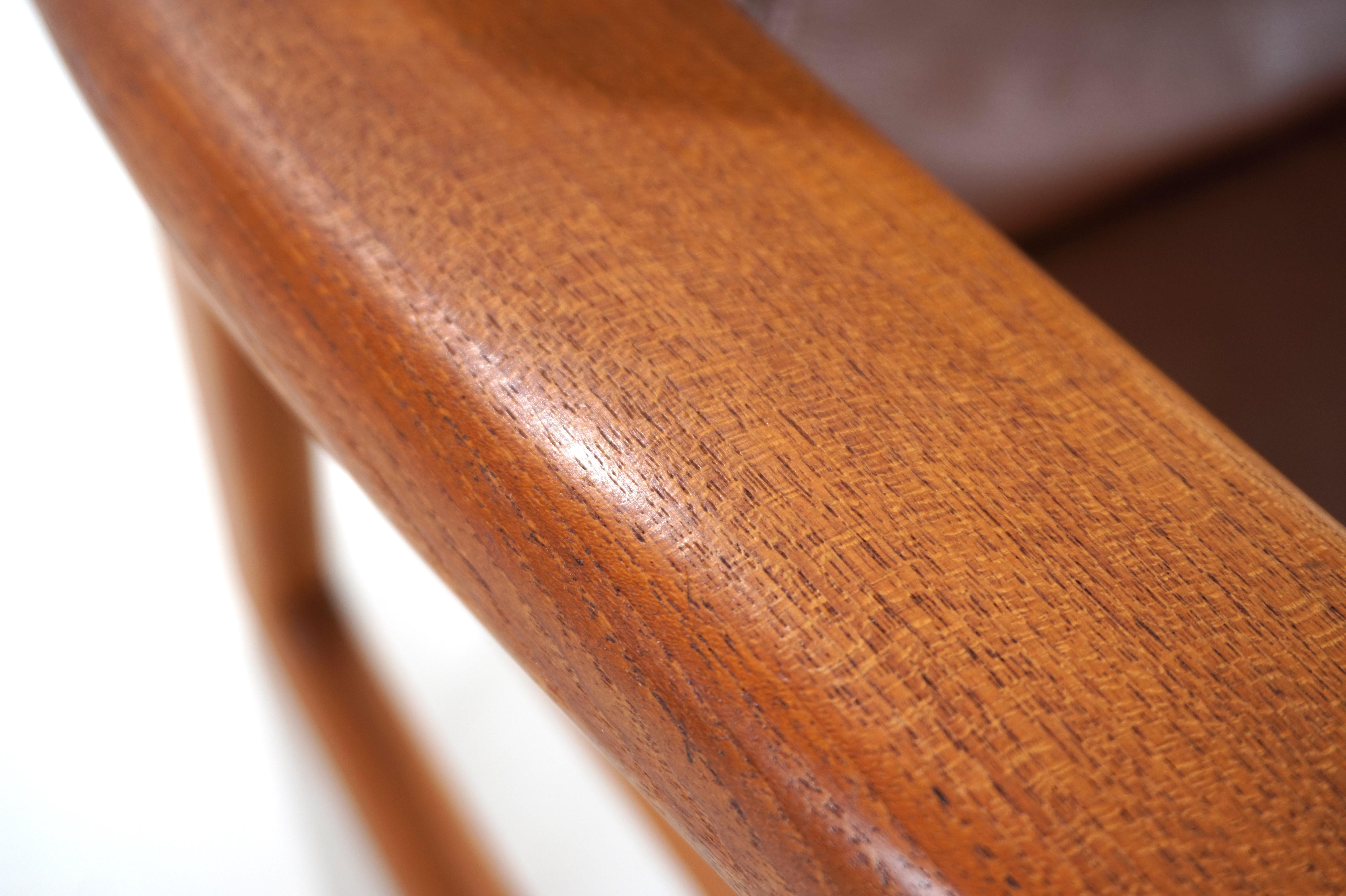 EMC teak leather armchair, 1960 For Sale 5