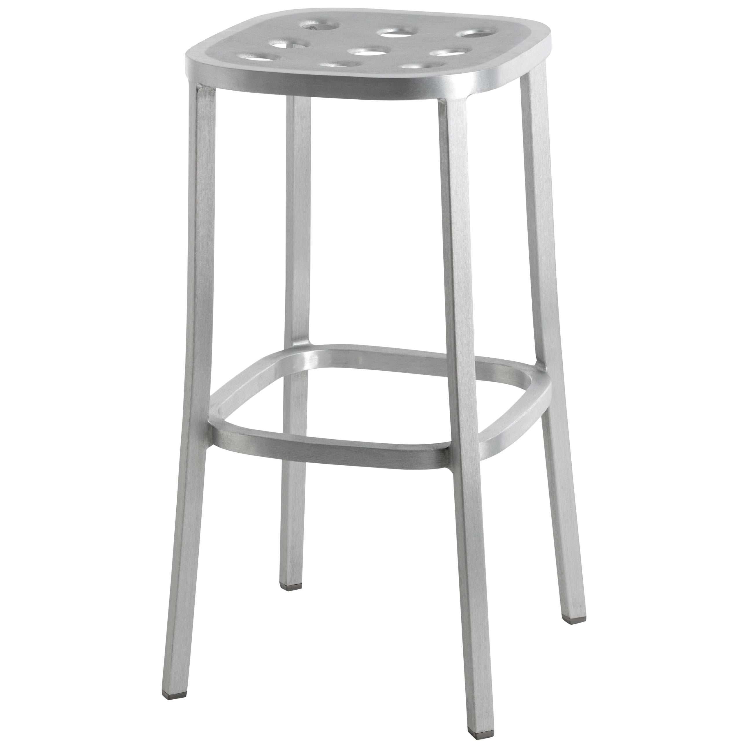 Emeco 1 Inch All Aluminum Barstool by Jasper Morrison, 1stdibs Exclusive