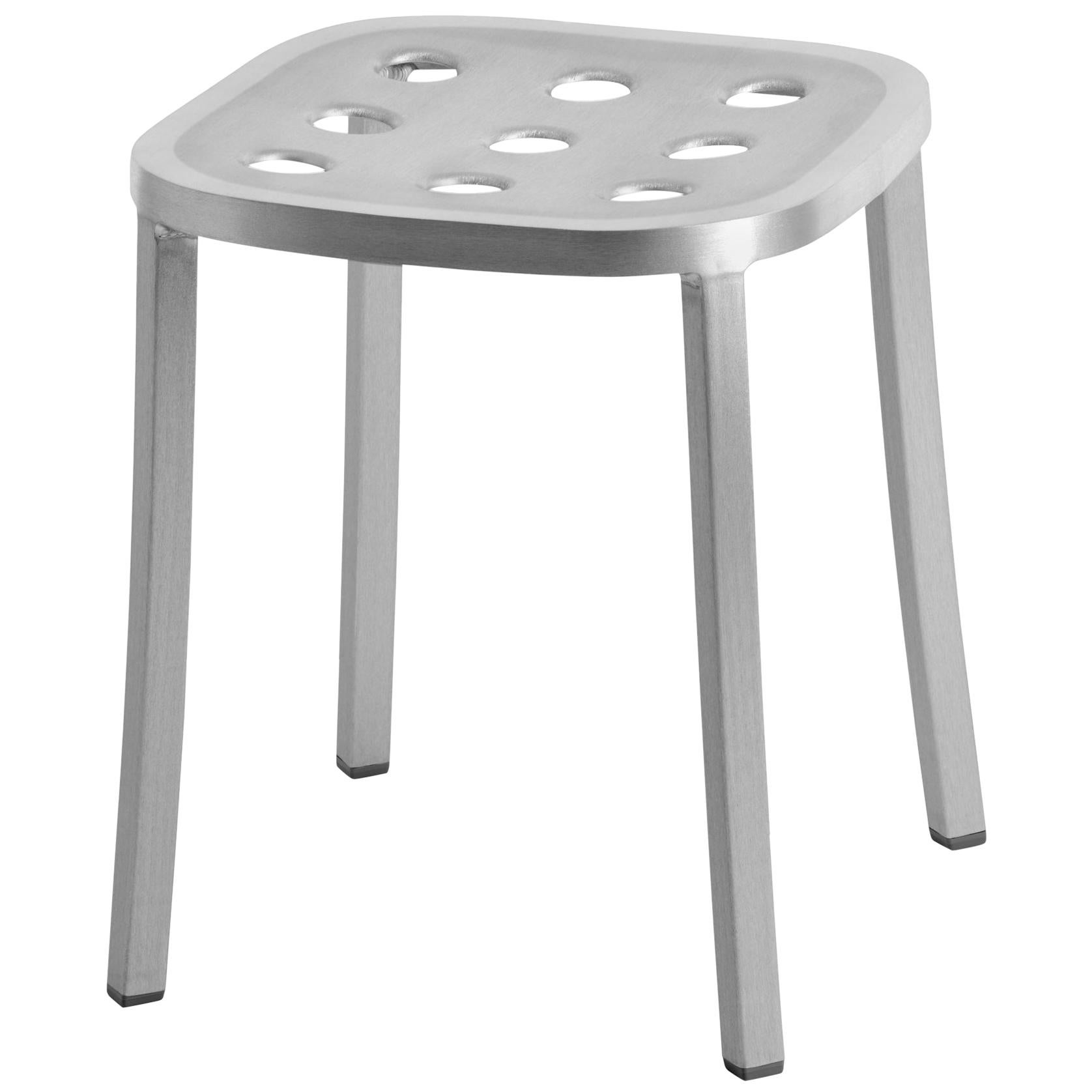 Emeco 1 Inch All Aluminum Small Stool by Jasper Morrison, 1stdibs Exclusive