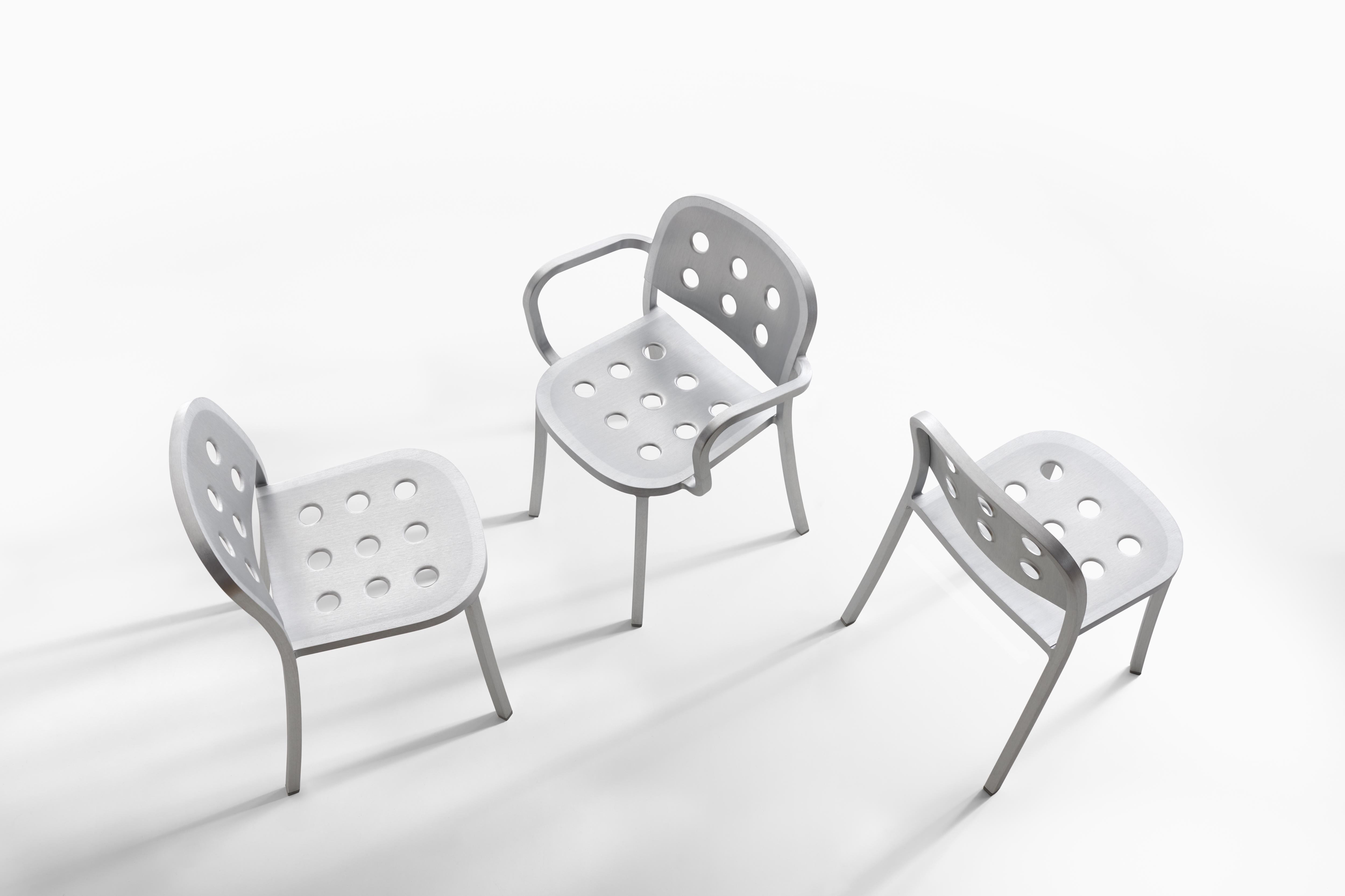 Emeco 1 Inch All Aluminum Stacking Chair by Jasper Morrison, 1stdibs Exclusive For Sale 1