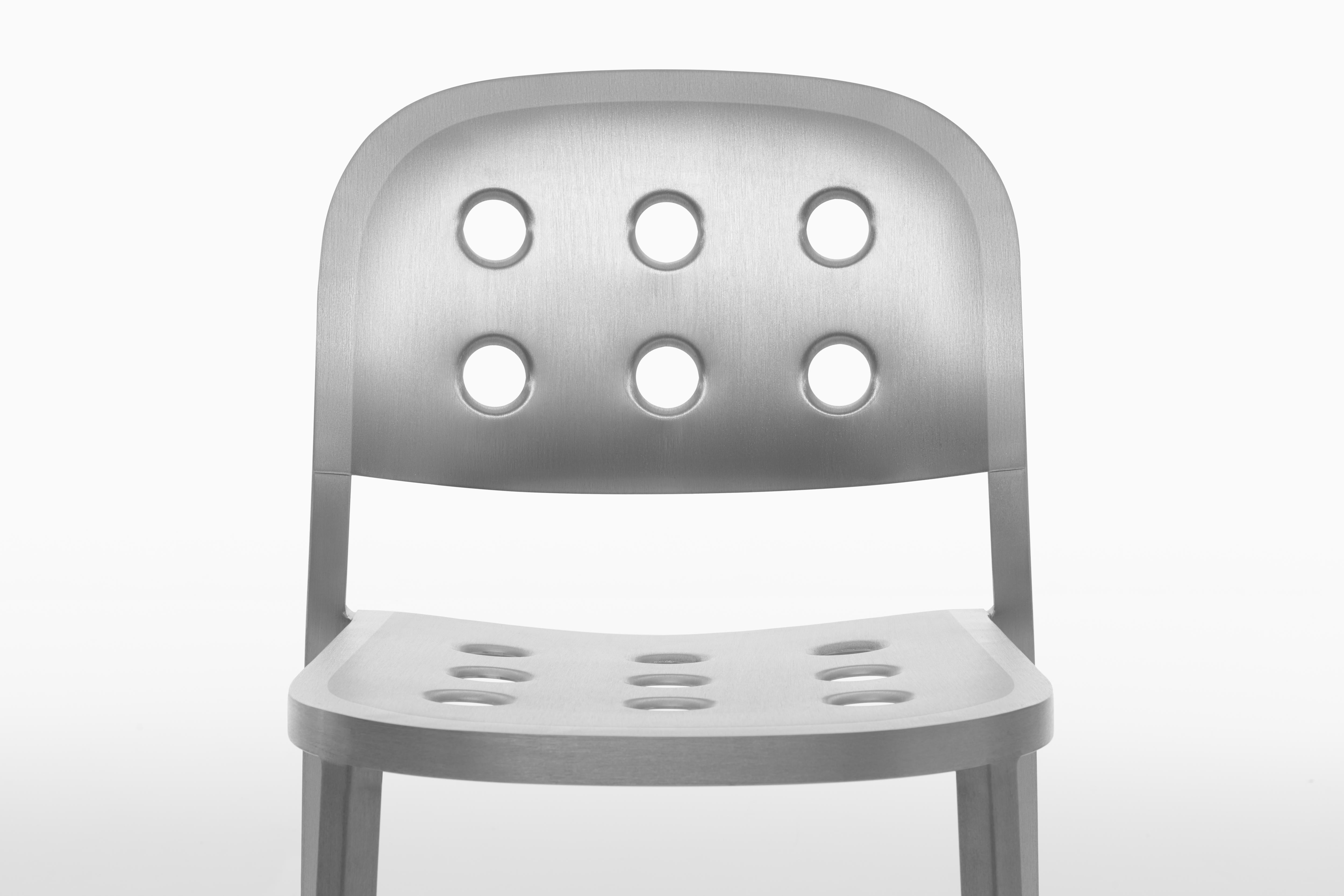 American Emeco 1 Inch All Aluminum Stacking Chair by Jasper Morrison, 1stdibs Exclusive