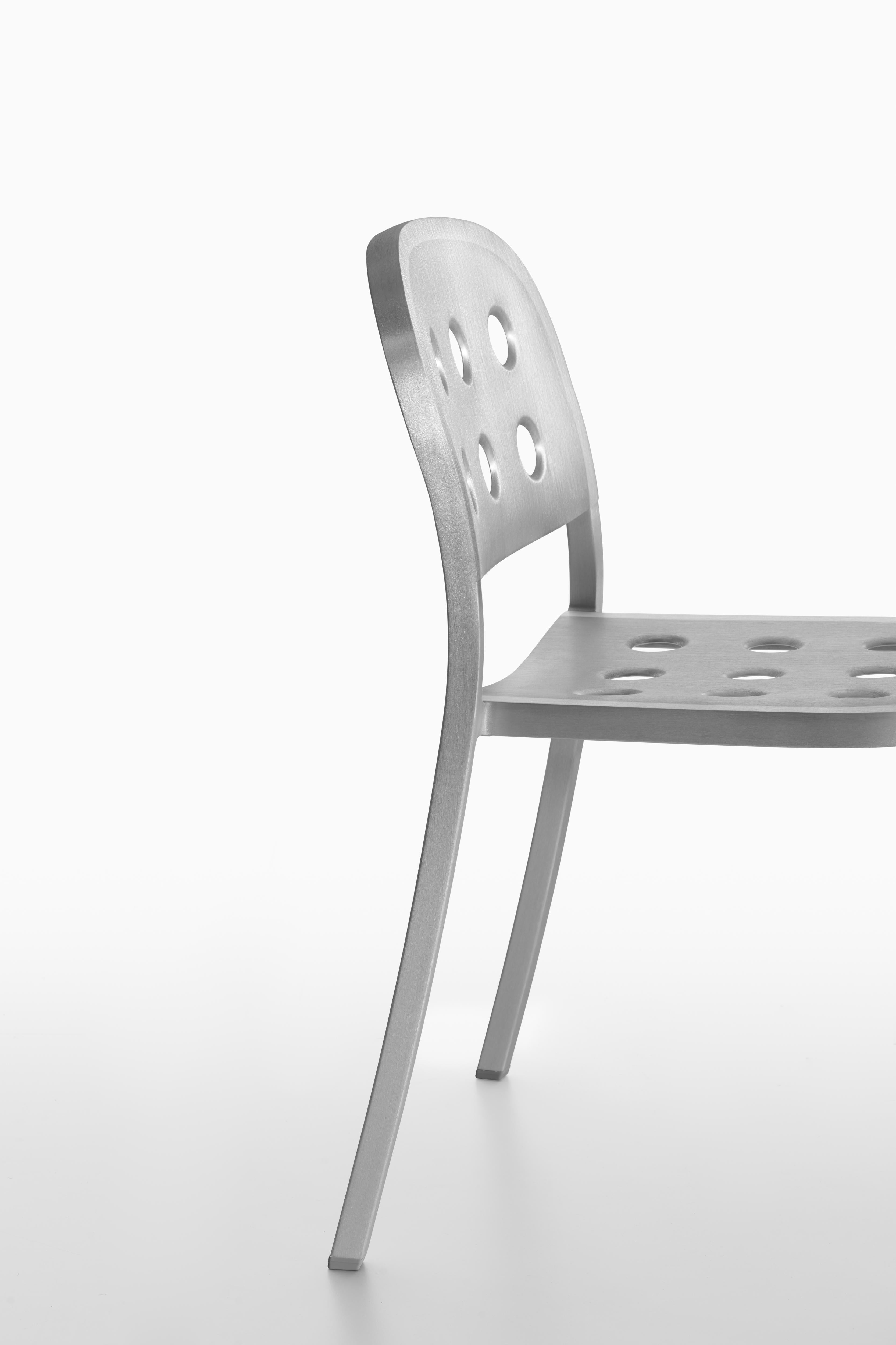 Emeco 1 Inch All Aluminum Stacking Chair by Jasper Morrison, 1stdibs Exclusive In New Condition In Hanover, PA
