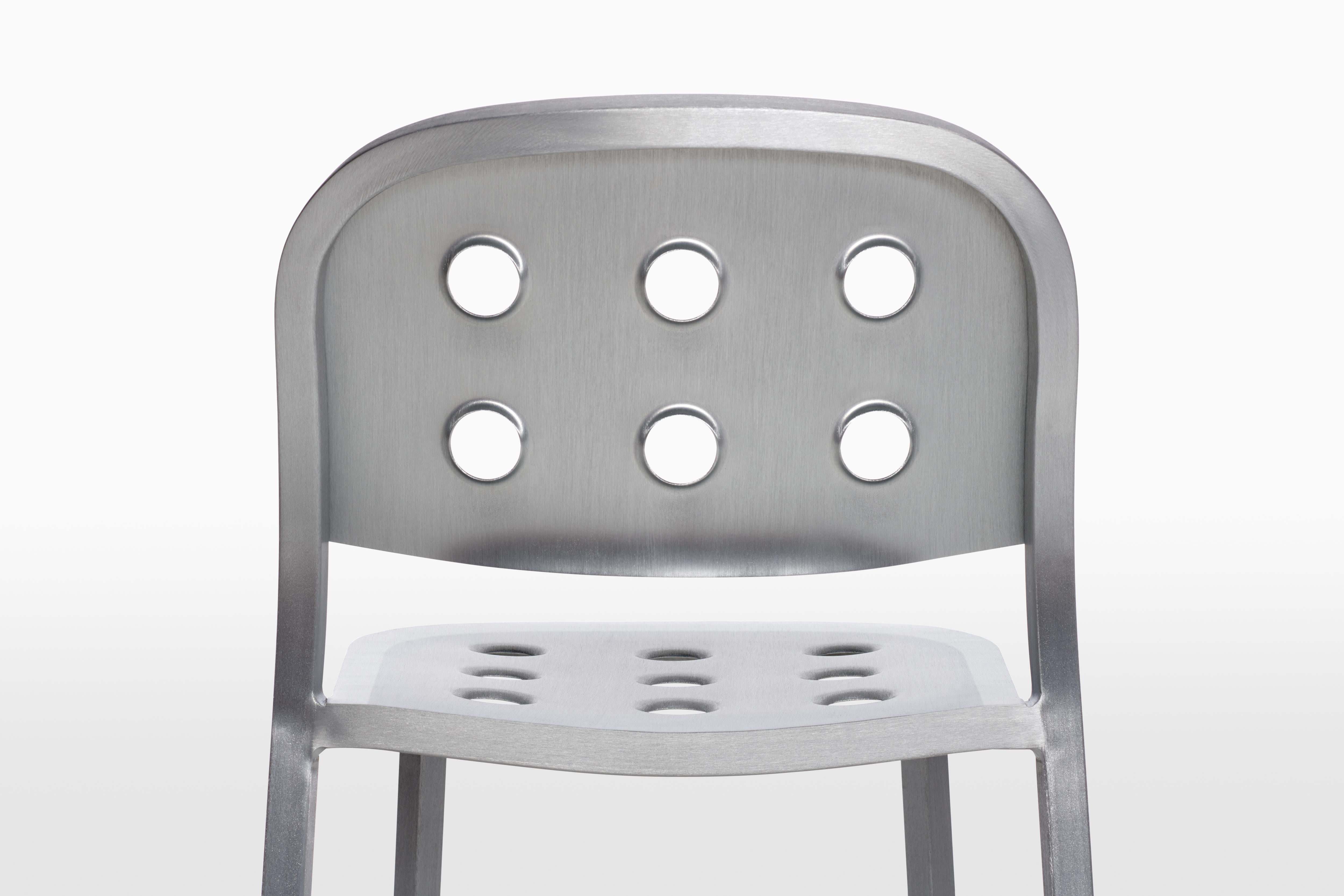 Contemporary Emeco 1 Inch All Aluminum Stacking Chair by Jasper Morrison, 1stdibs Exclusive For Sale