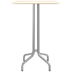 Emeco 1 Inch Large Bar Table with Aluminum Legs & Wood Top by Jasper Morrison