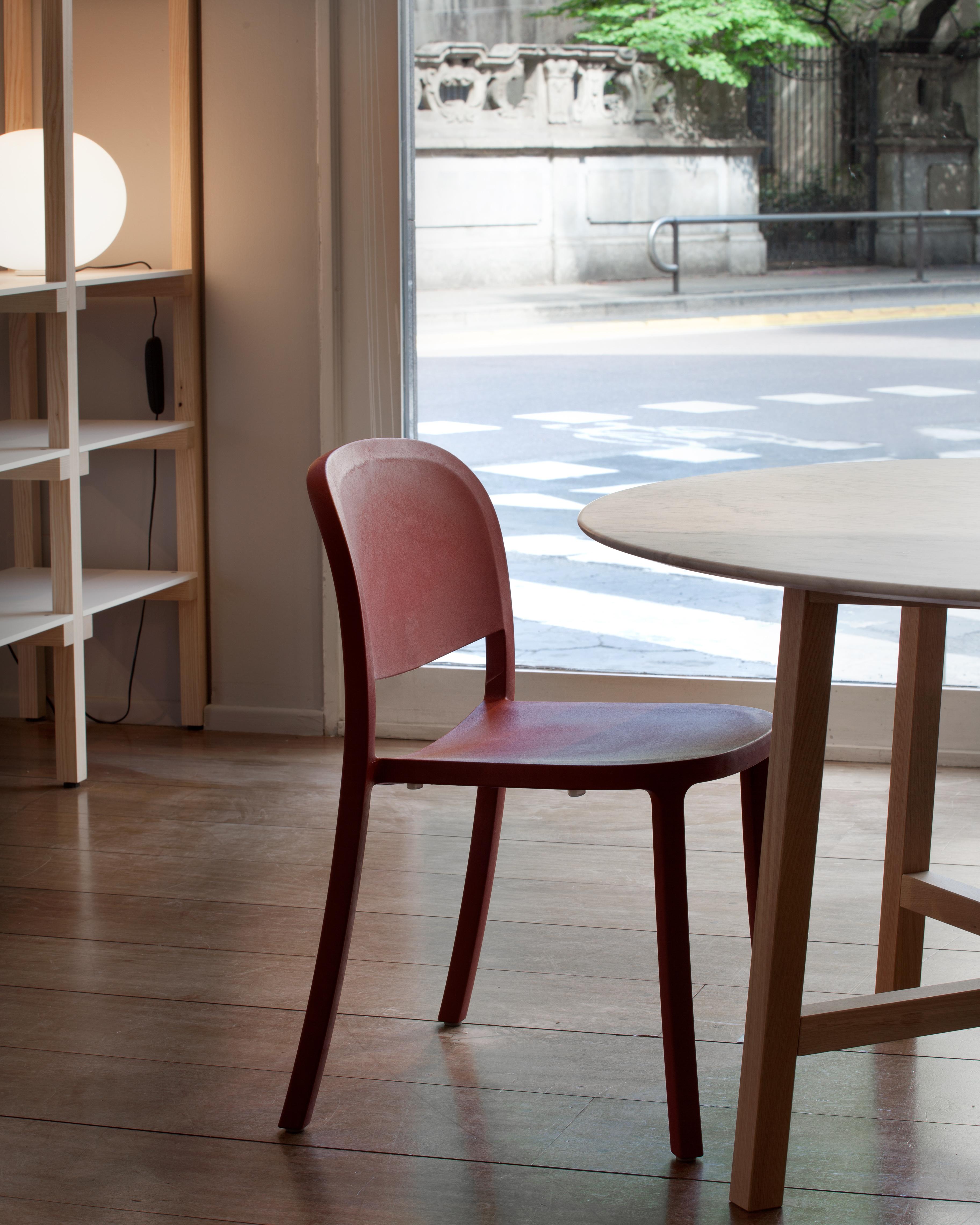 Plastic Emeco 1 Inch Reclaimed Chair in Bordeaux by Jasper Morrison For Sale