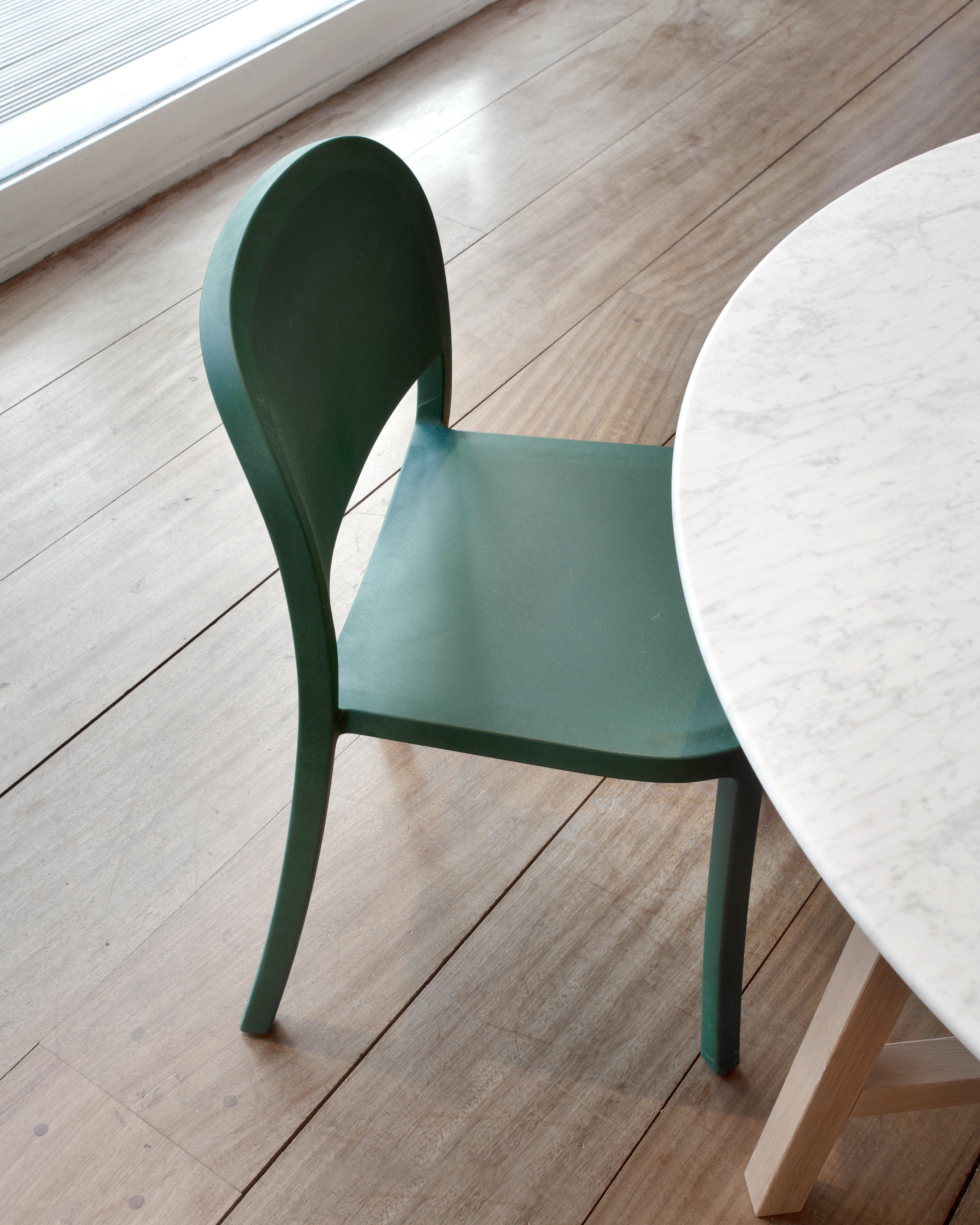 Emeco 1 Inch Reclaimed Chair in Bordeaux by Jasper Morrison For Sale 1