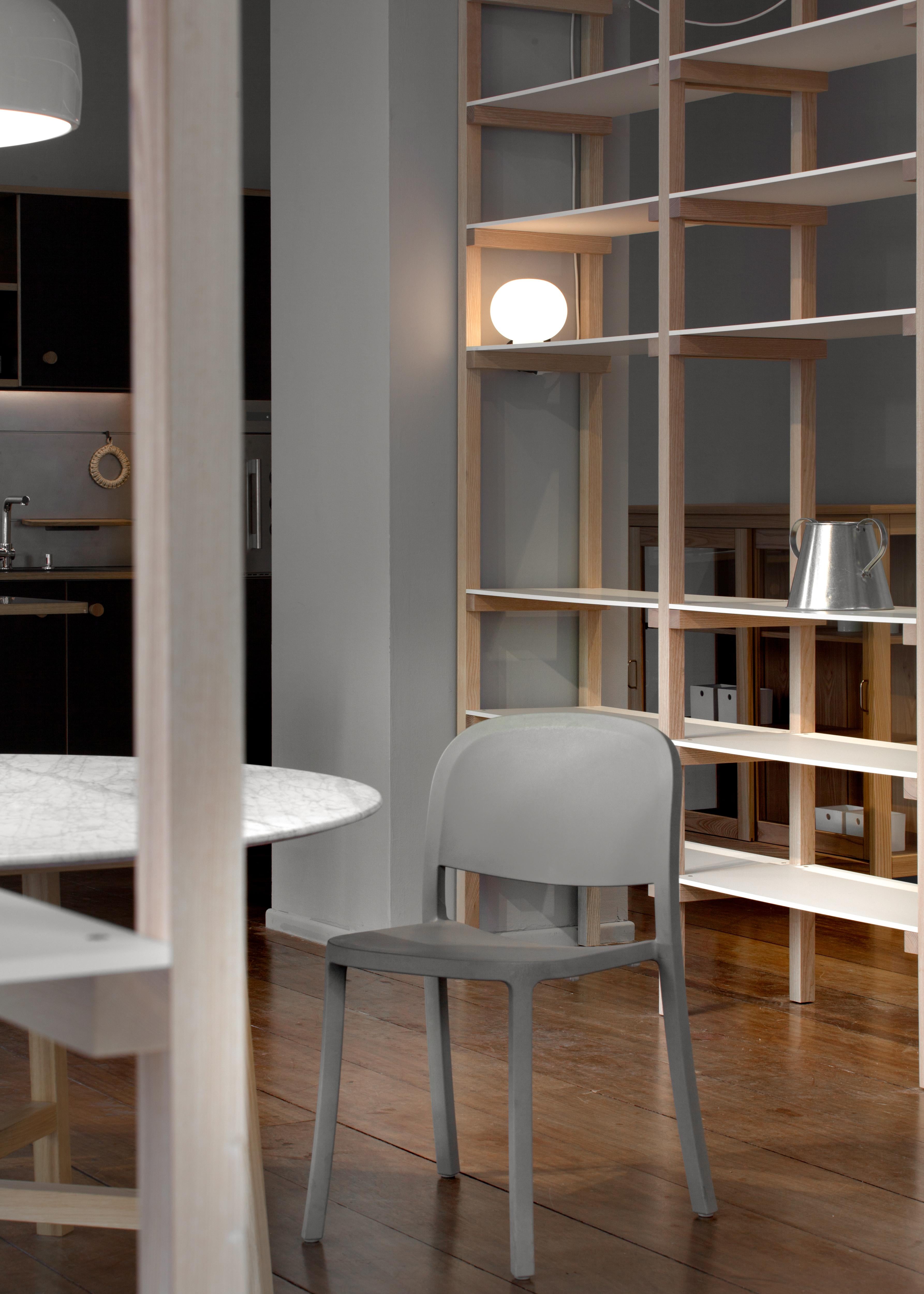 Chaise récupérée de 1 pouce en orange Emeco de Jasper Morrison 3