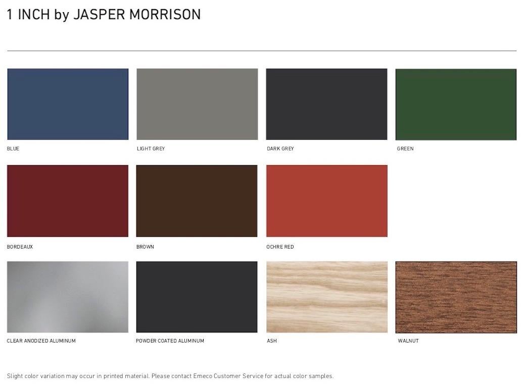 Emeco 1 Zoll Stapelstuhl aus gebürstetem Aluminium und braun von Jasper Morrison im Angebot 5