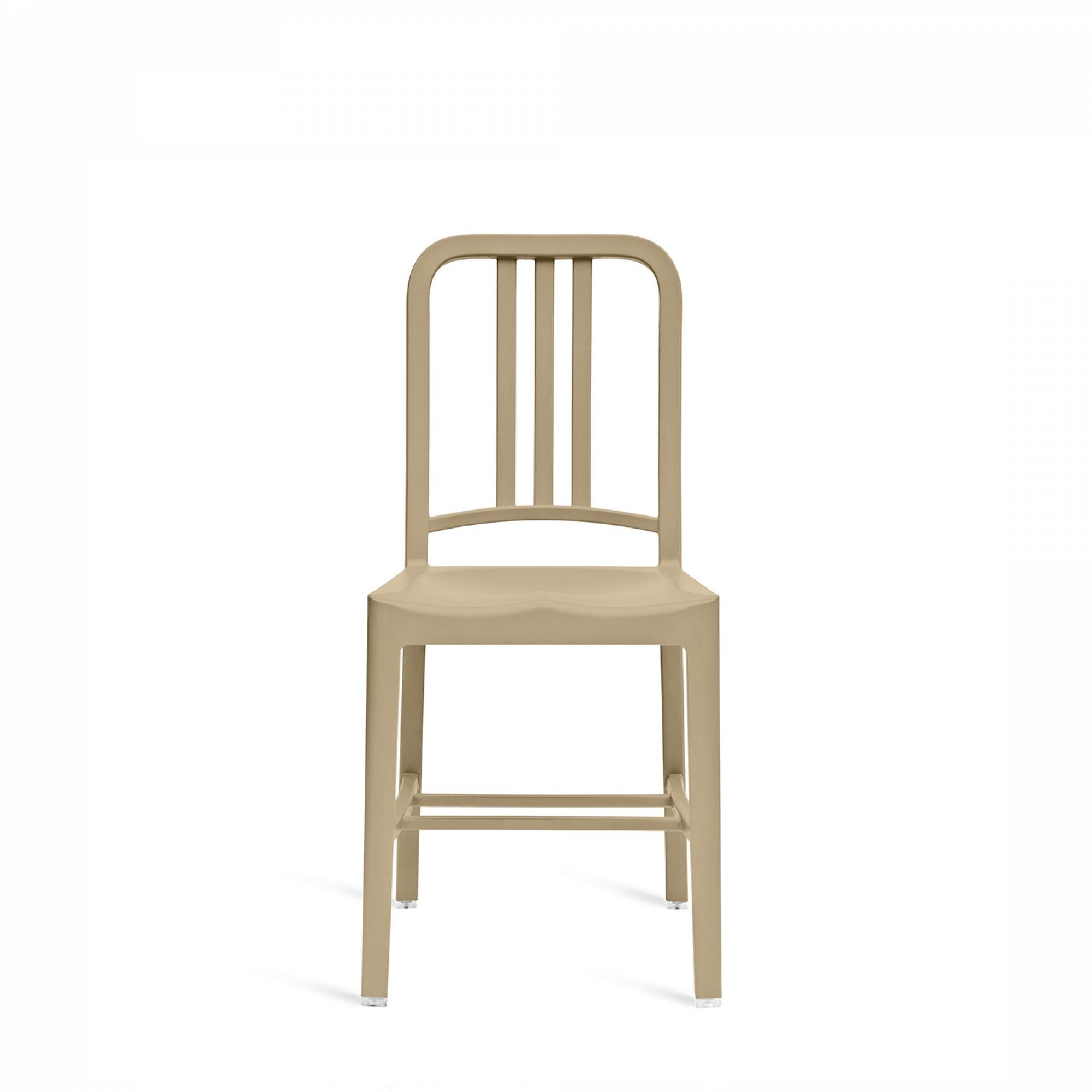 Coca-Cola and Emeco collaborated to solve an environmental problem: Up-cycling consumer waste into a sustainable, timeless, classic chair. Made of 111 recycled PET bottles, the 111 Navy Chair is a story of innovation.

Made of: Recycled PET.