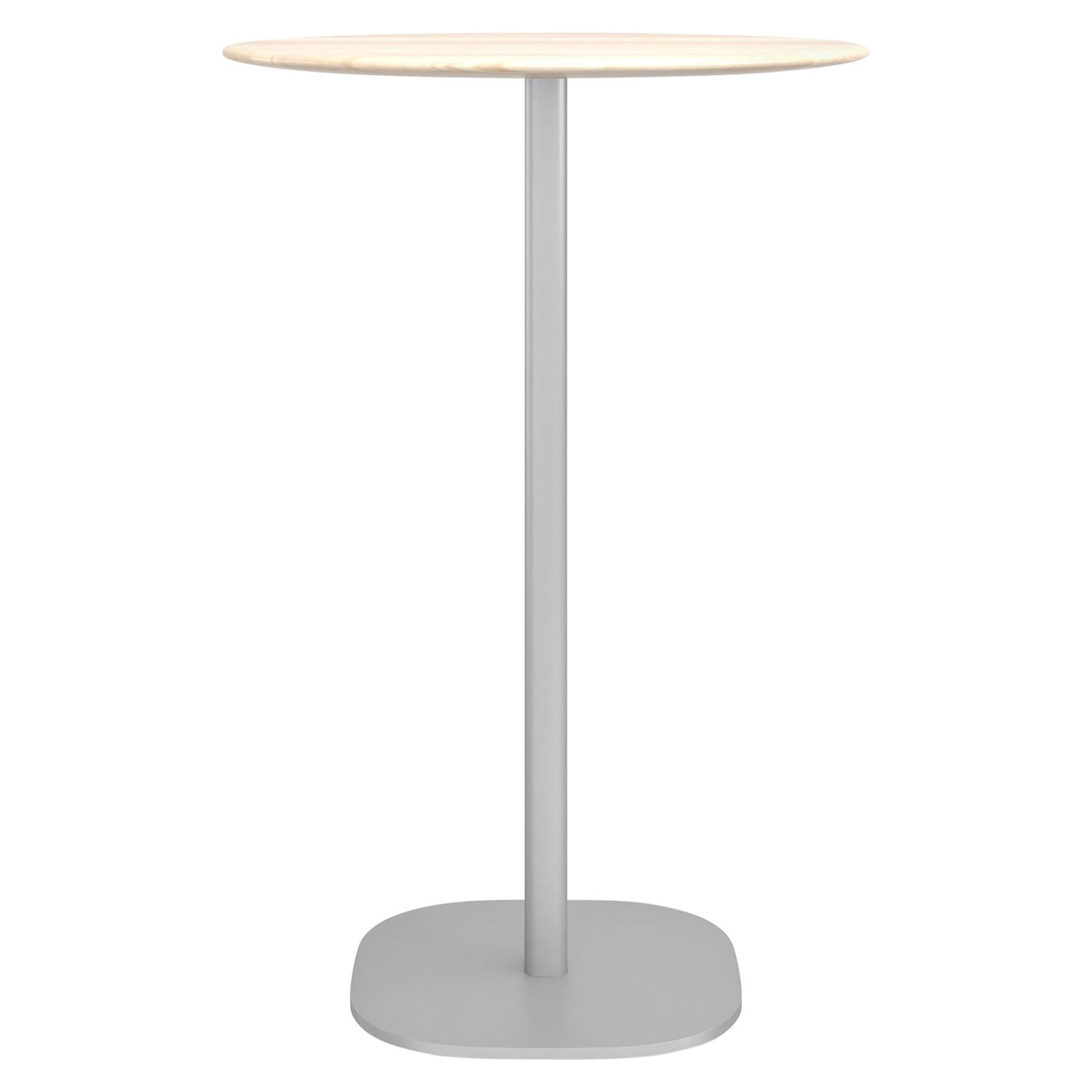 Emeco 2 Inch Small Aluminum Round Bar Table with Wood Top by Jasper ...