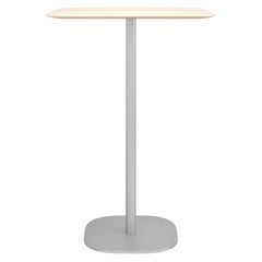 Emeco 2 Inch Large Bar Table with Aluminum Legs & Wood Top by Jasper Morrison
