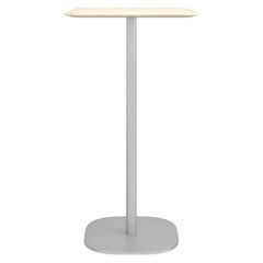 Petite table de bar Emeco de 5,08 cm avec pieds en aluminium et plateau en bois par Jasper Morrison