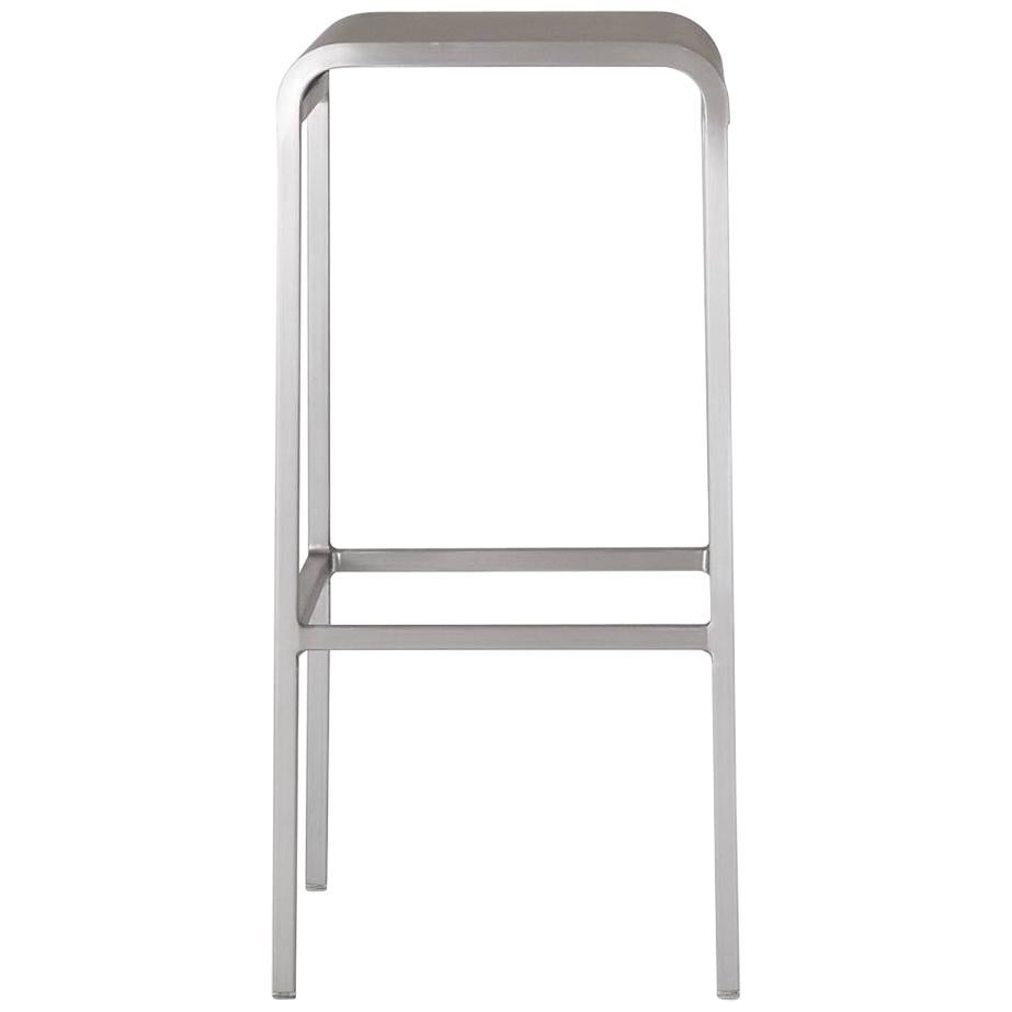 Emeco 20-06 Barstool in Brushed Aluminum by Norman Foster For Sale