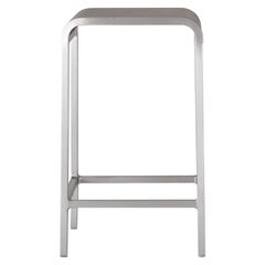 Emeco 20-06 Counter Stool in Brushed Aluminum by Norman Foster