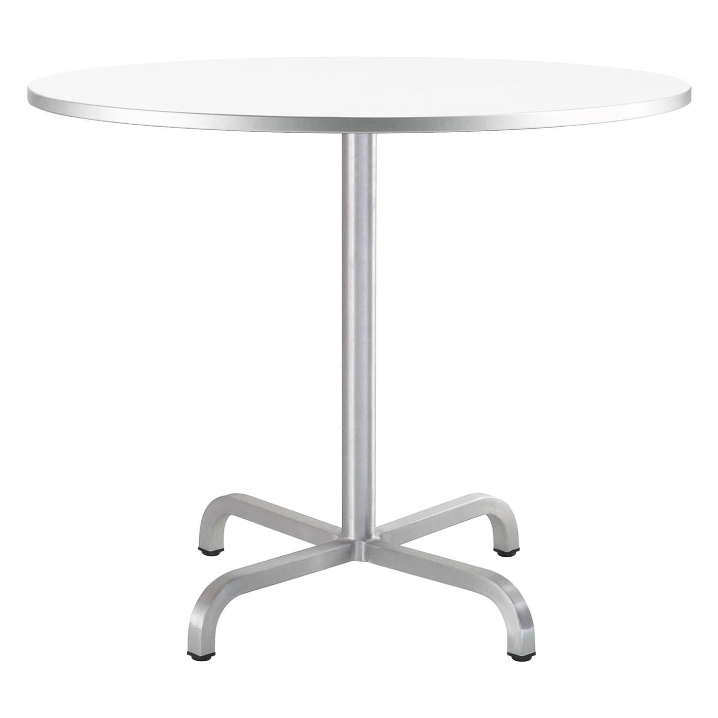 Emeco 2006 Large Round Café Table with Black Laminate Top by Norman